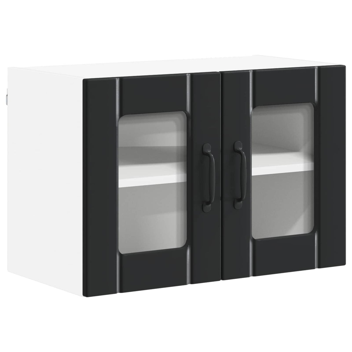 Zidni stakleni ormarić Lucca 2 pcs Crna 60 x 31 x 40 cm