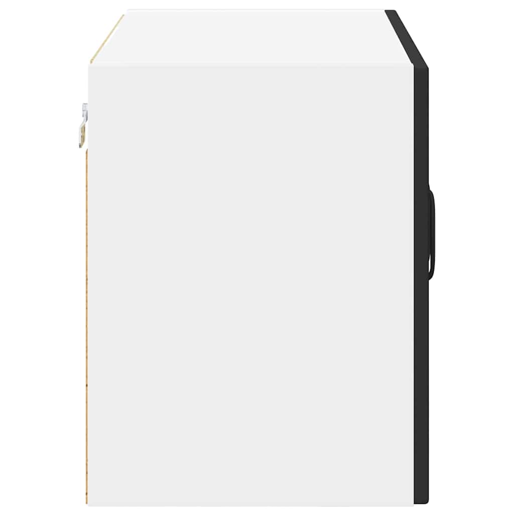 Zidni stakleni ormarić Lucca 2 pcs Crna 60 x 31 x 40 cm
