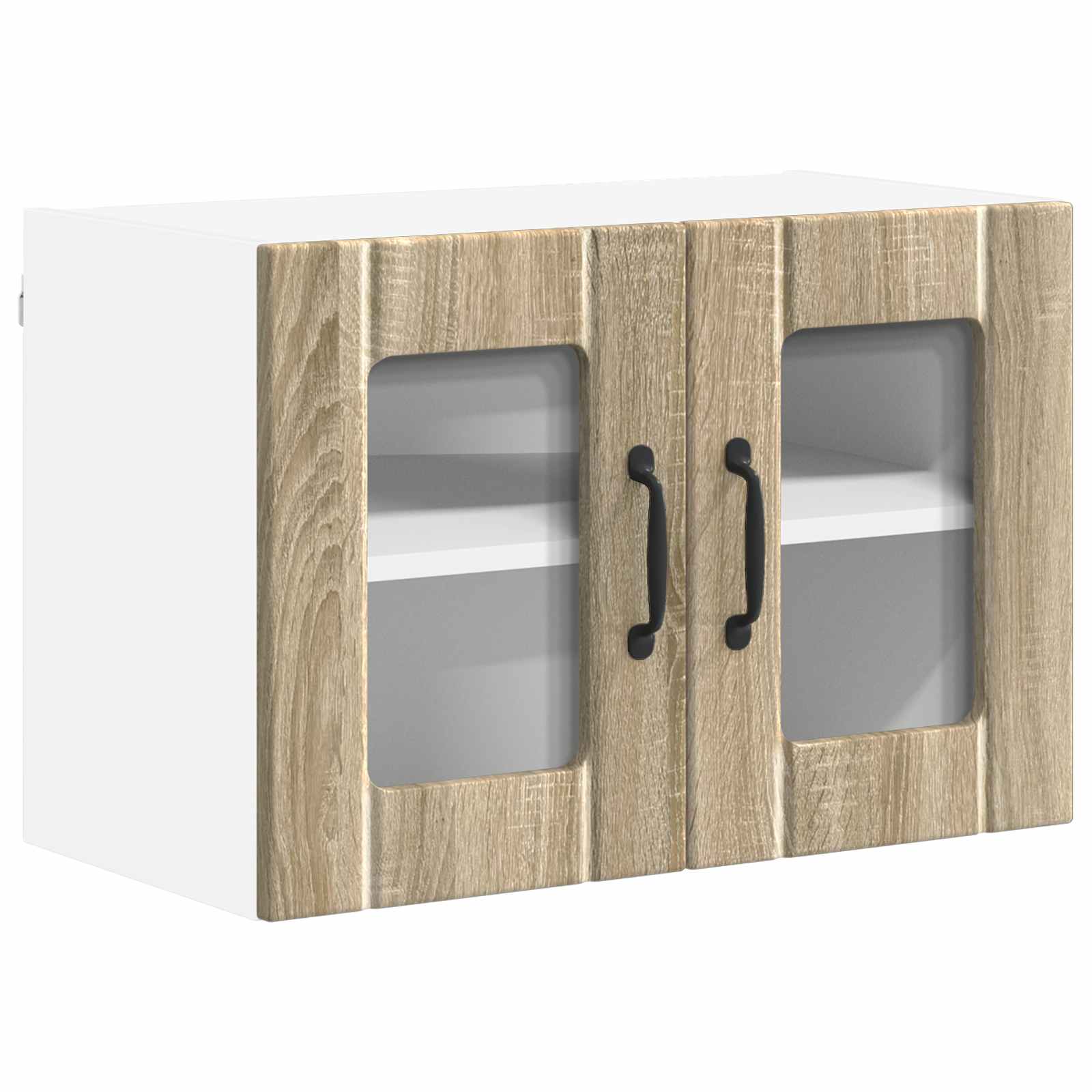 Zidni stakleni ormarić Lucca 2 pcs Hrast sonoma 60 x 31 x 40 cm