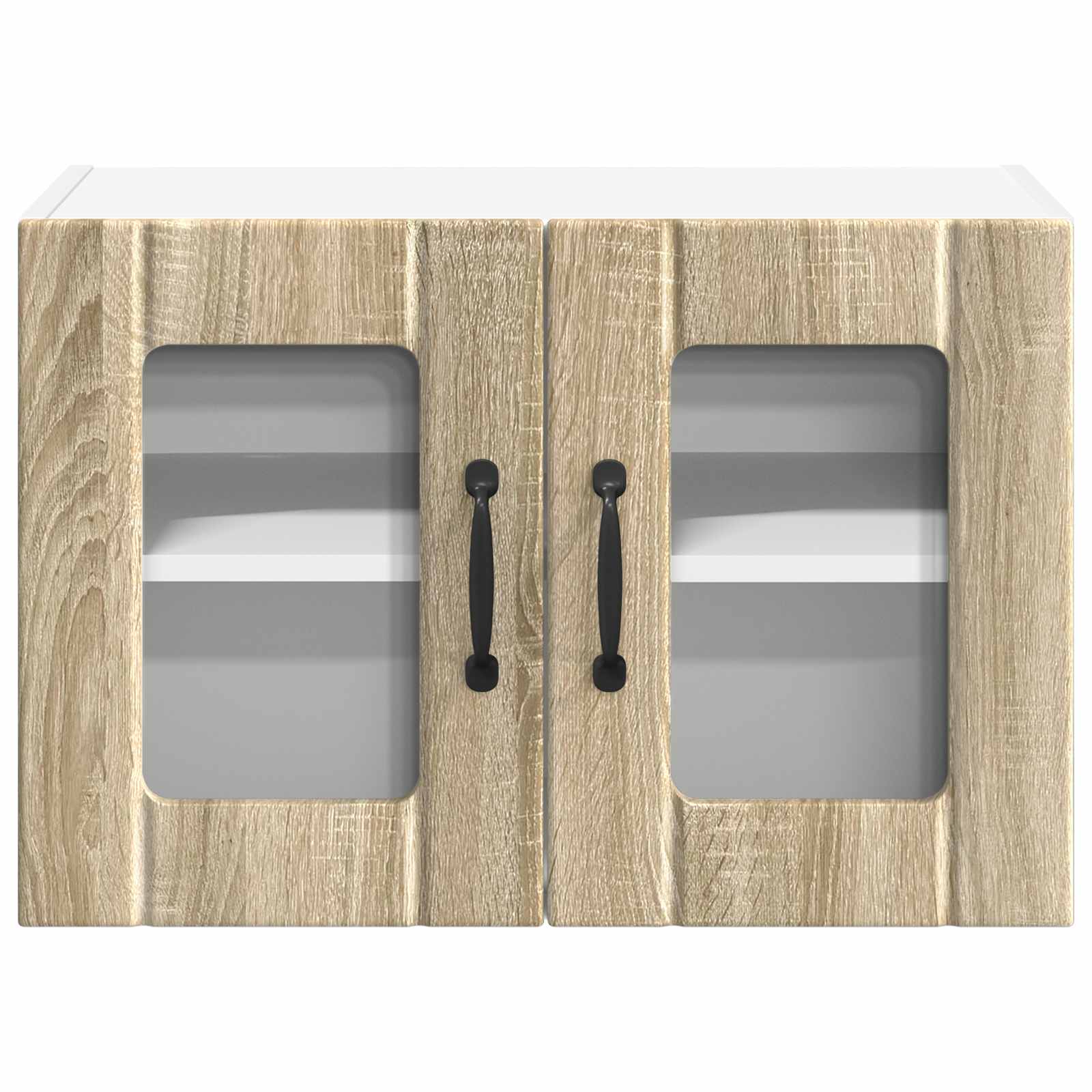 Zidni stakleni ormarić Lucca 2 pcs Hrast sonoma 60 x 31 x 40 cm