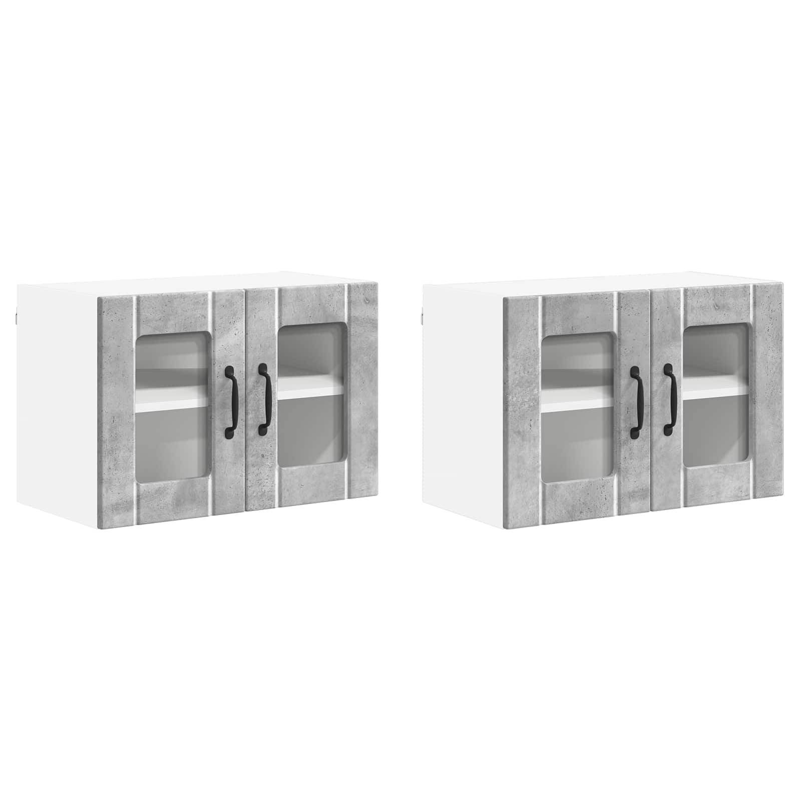 Zidni stakleni ormarić Lucca 2 pcs Betonska siva