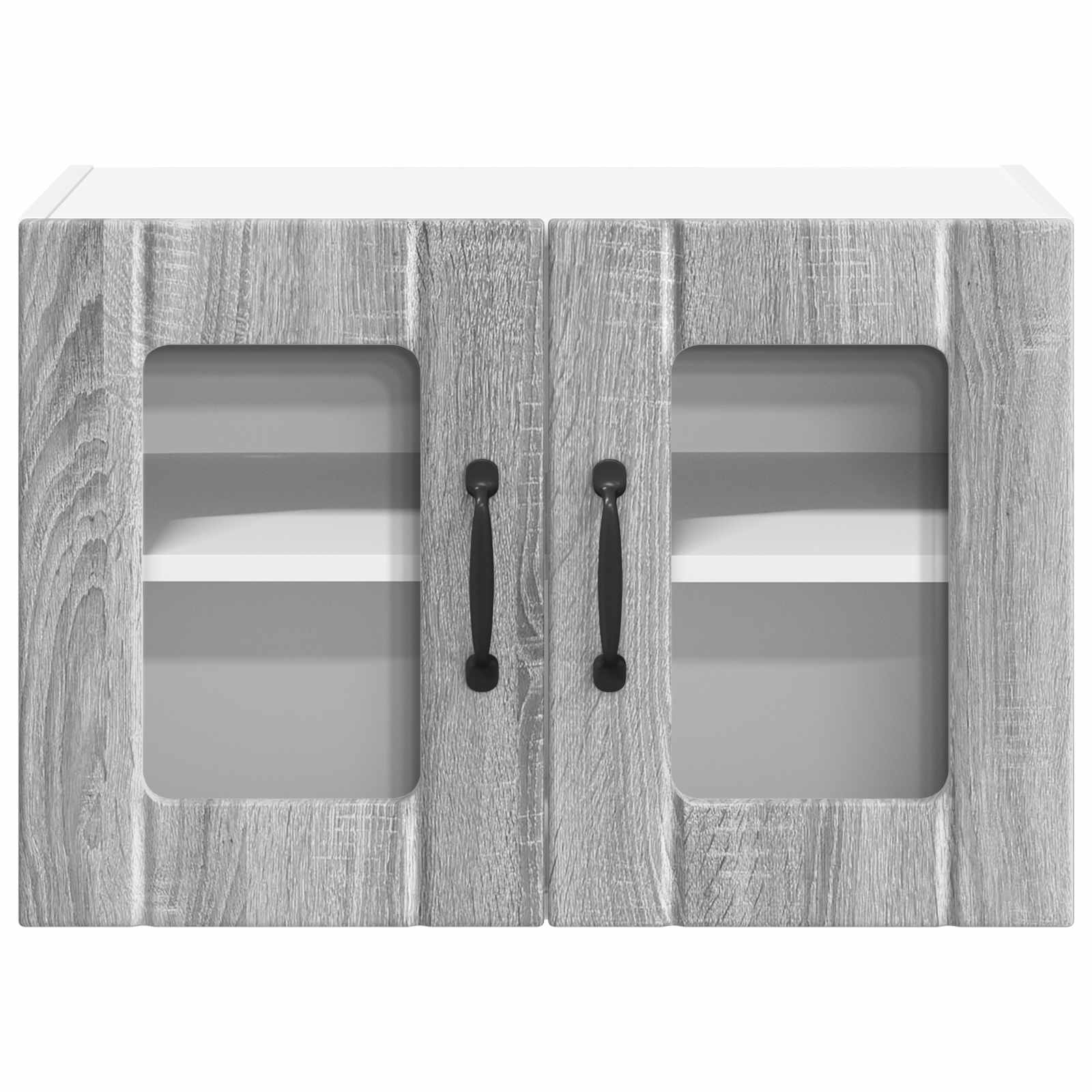Zidni stakleni ormarić Lucca 2 pcs Siva sonoma 60 x 31 x 40 cm
