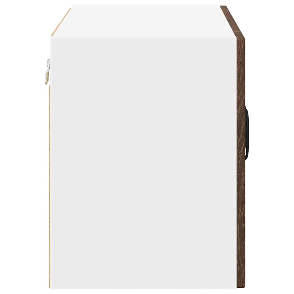 Zidni stakleni ormarić Lucca 2 pcs Smeđi hrast 60 x 31 x 40 cm