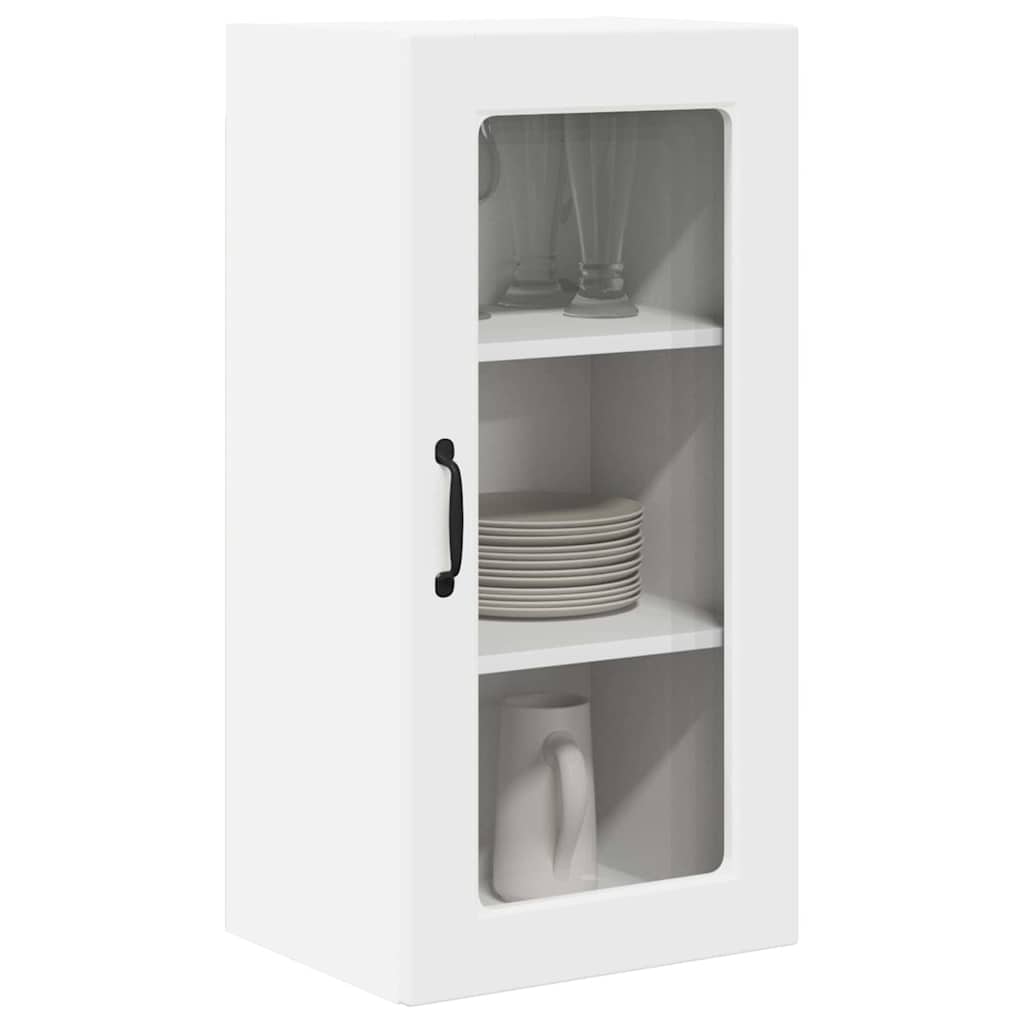 Zidni stakleni ormarić Lucca 2 pcs Bijela 40 x 31 x 80 cm