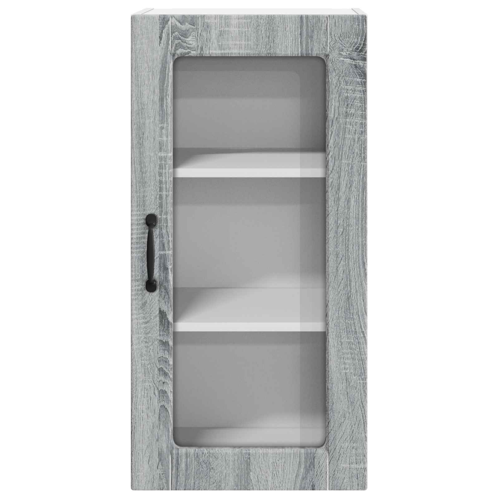 Zidni stakleni ormarić Lucca 2 pcs Siva sonoma 40 x 31 x 80 cm