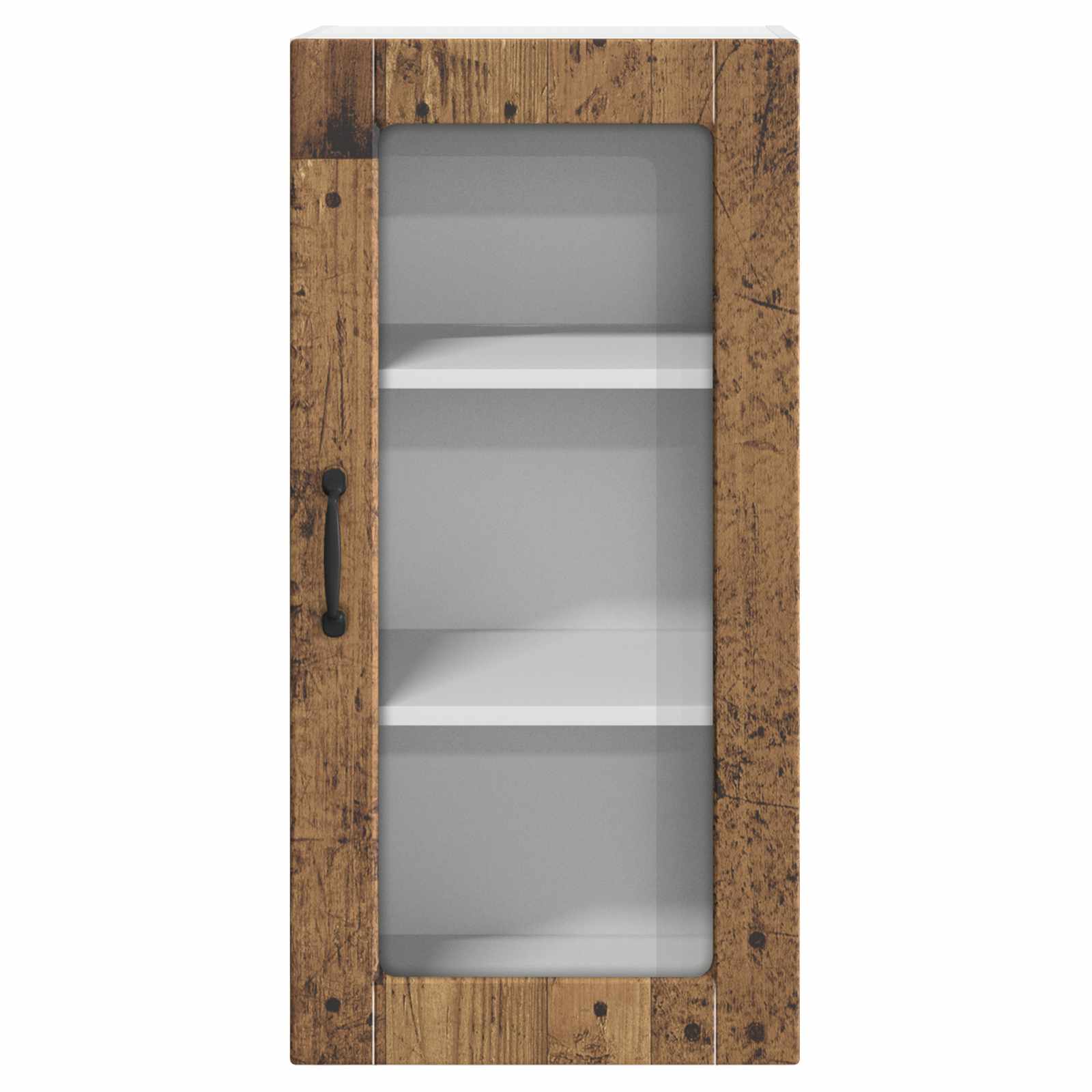 Zidni stakleni ormarić Lucca Staro drvo 40 x 31 x 80 cm