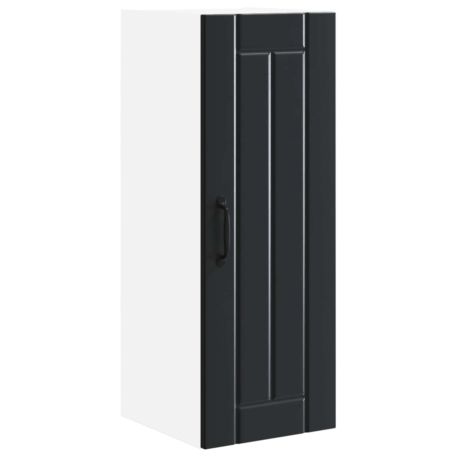 Ormar za Zid Lucca 2 pcs Crna 30 x 31 x 80 cm Konstruirano drvo