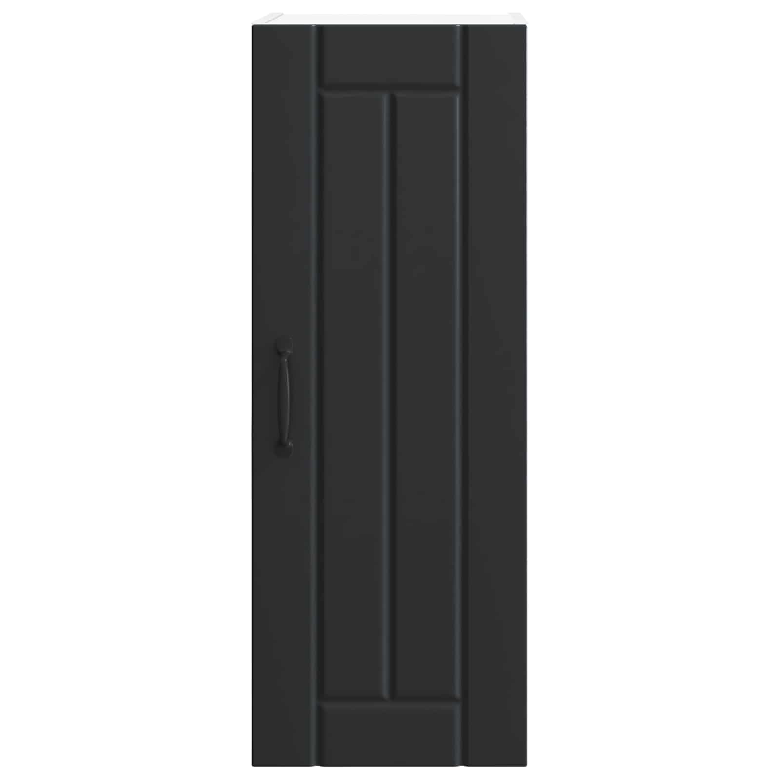 Ormar za Zid Lucca 2 pcs Crna 30 x 31 x 80 cm Konstruirano drvo