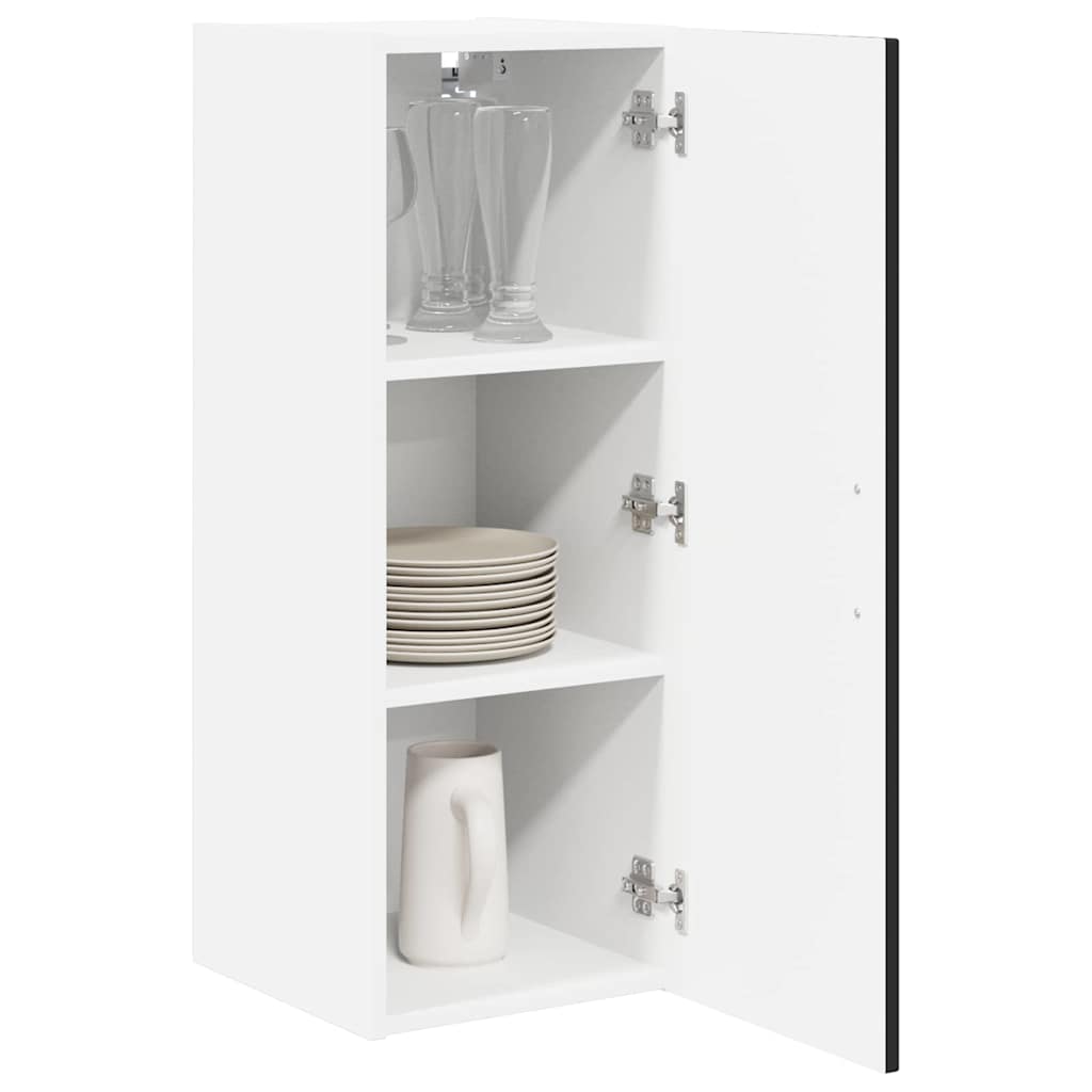 Ormar za Zid Lucca 2 pcs Crna 30 x 31 x 80 cm Konstruirano drvo