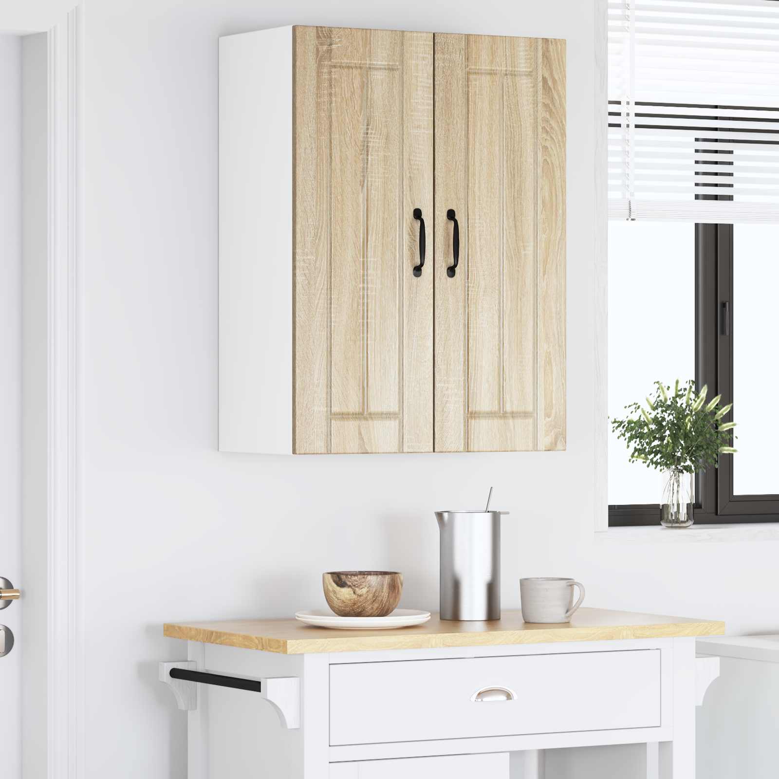 Ormar za Zid Lucca 2 pcs Hrast sonoma 30 x 31 x 80 cm