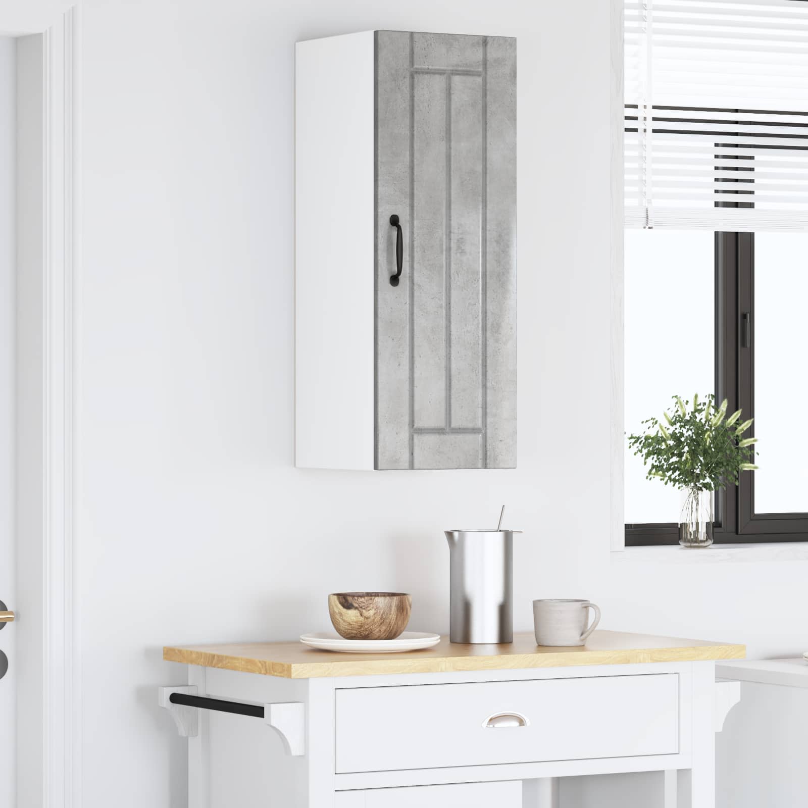 Ormar za Zid Lucca Betonska siva 30 x 31 x 80 cm