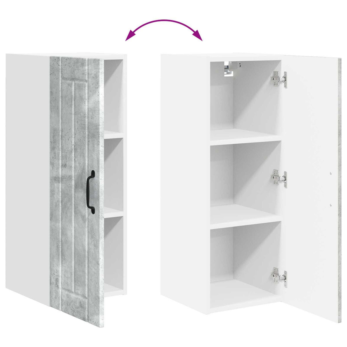 Ormar za Zid Lucca Betonska siva 30 x 31 x 80 cm