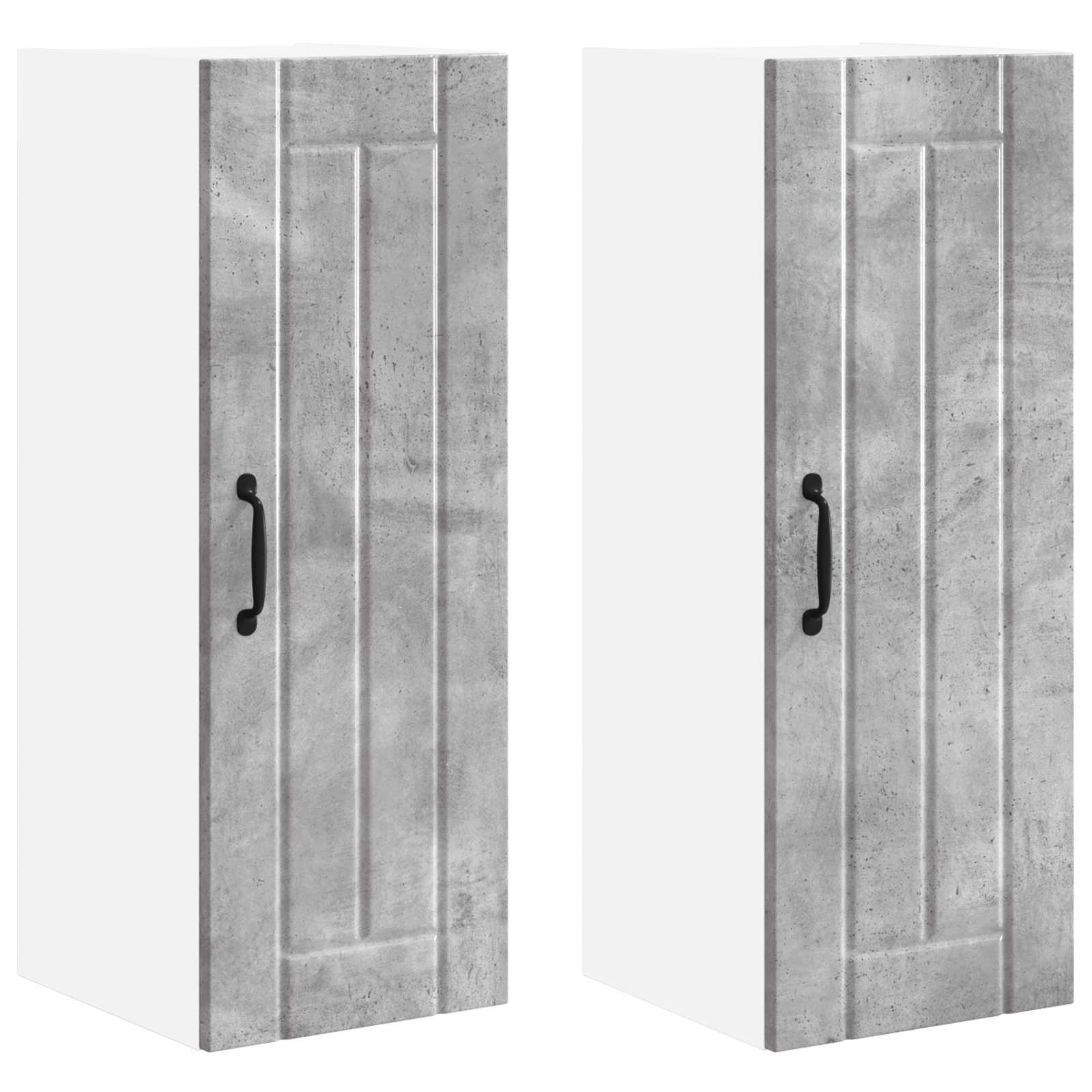 Ormar za Zid Lucca 2 pcs Betonska siva 30 x 31 x 80 cm