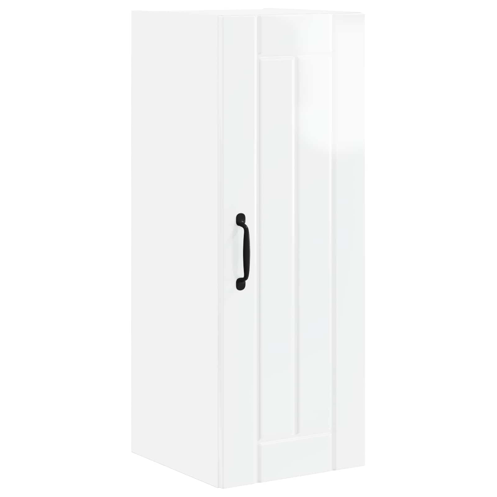 Ormar za Zid Lucca 2 pcs Bijela visokog sjaja 30 x 31 x 80 cm