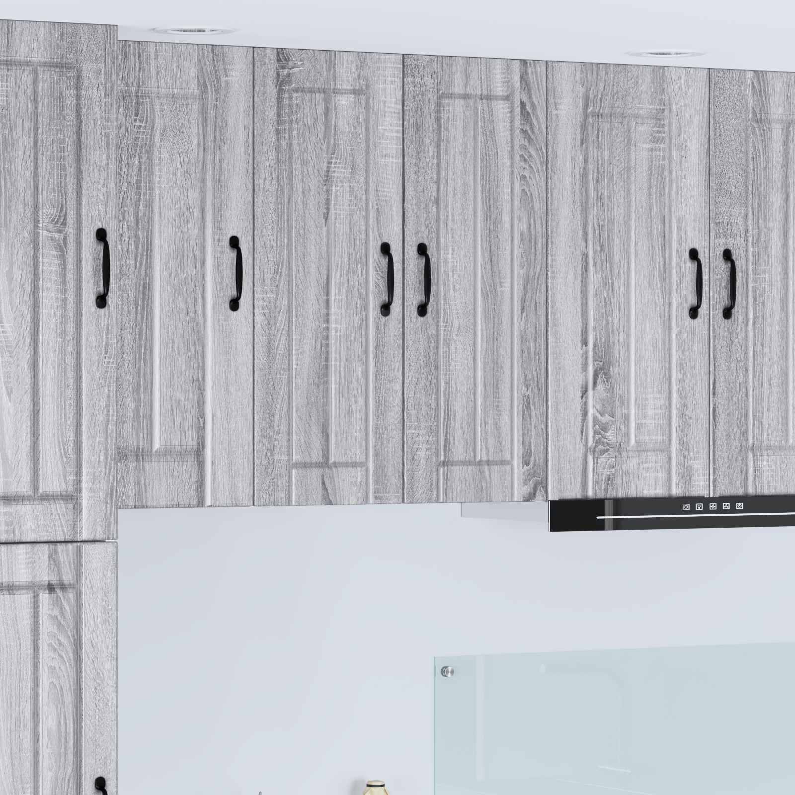 Ormar za Zid Lucca 2 pcs Siva sonoma 30 x 31 x 80 cm