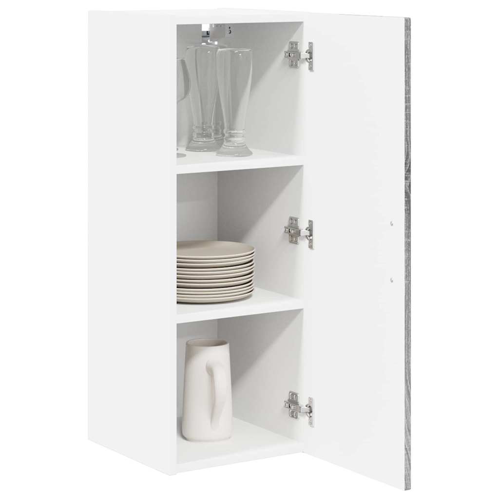 Ormar za Zid Lucca 2 pcs Siva sonoma 30 x 31 x 80 cm