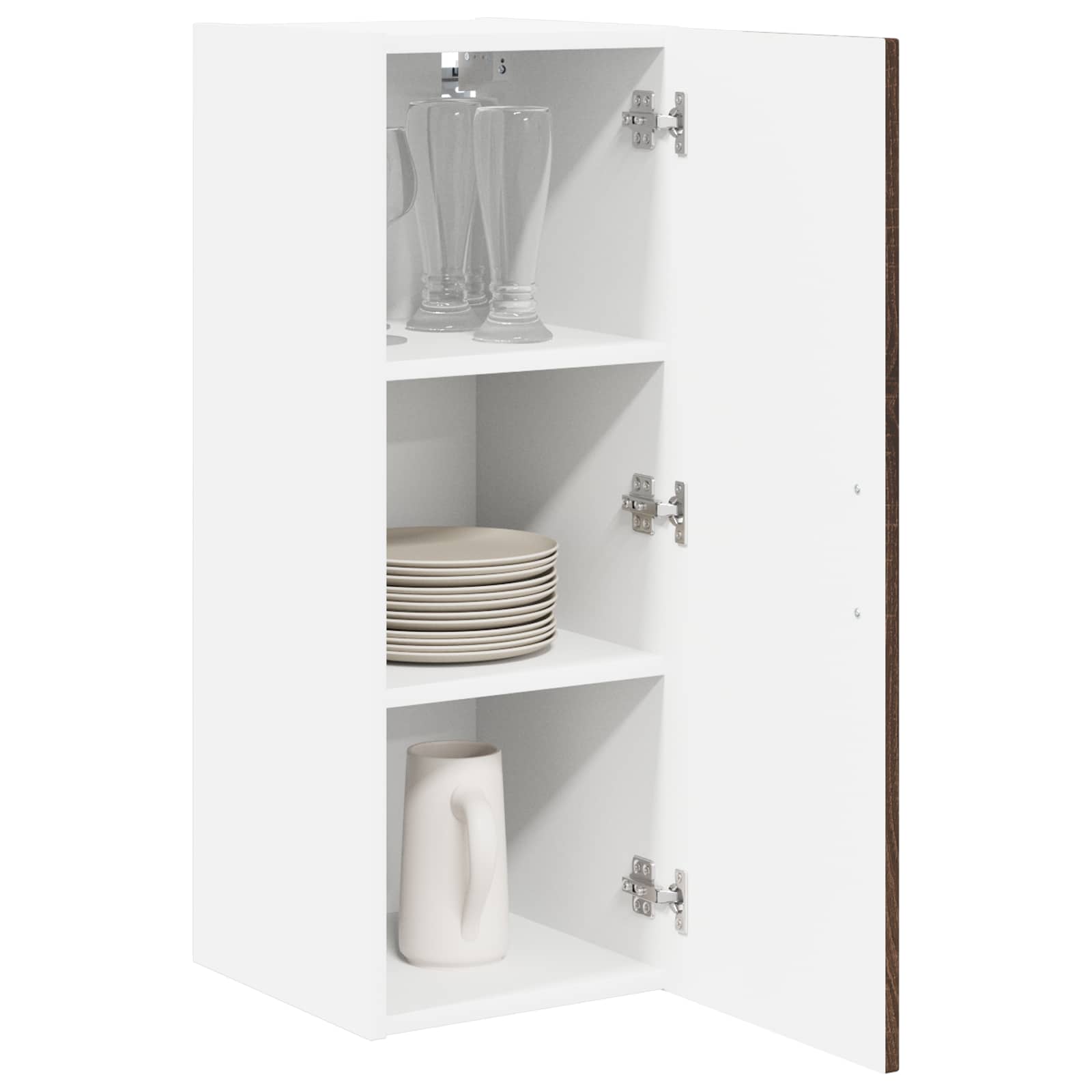 Ormar za Zid Lucca 2 pcs Smeđi hrast 30 x 31 x 80 cm