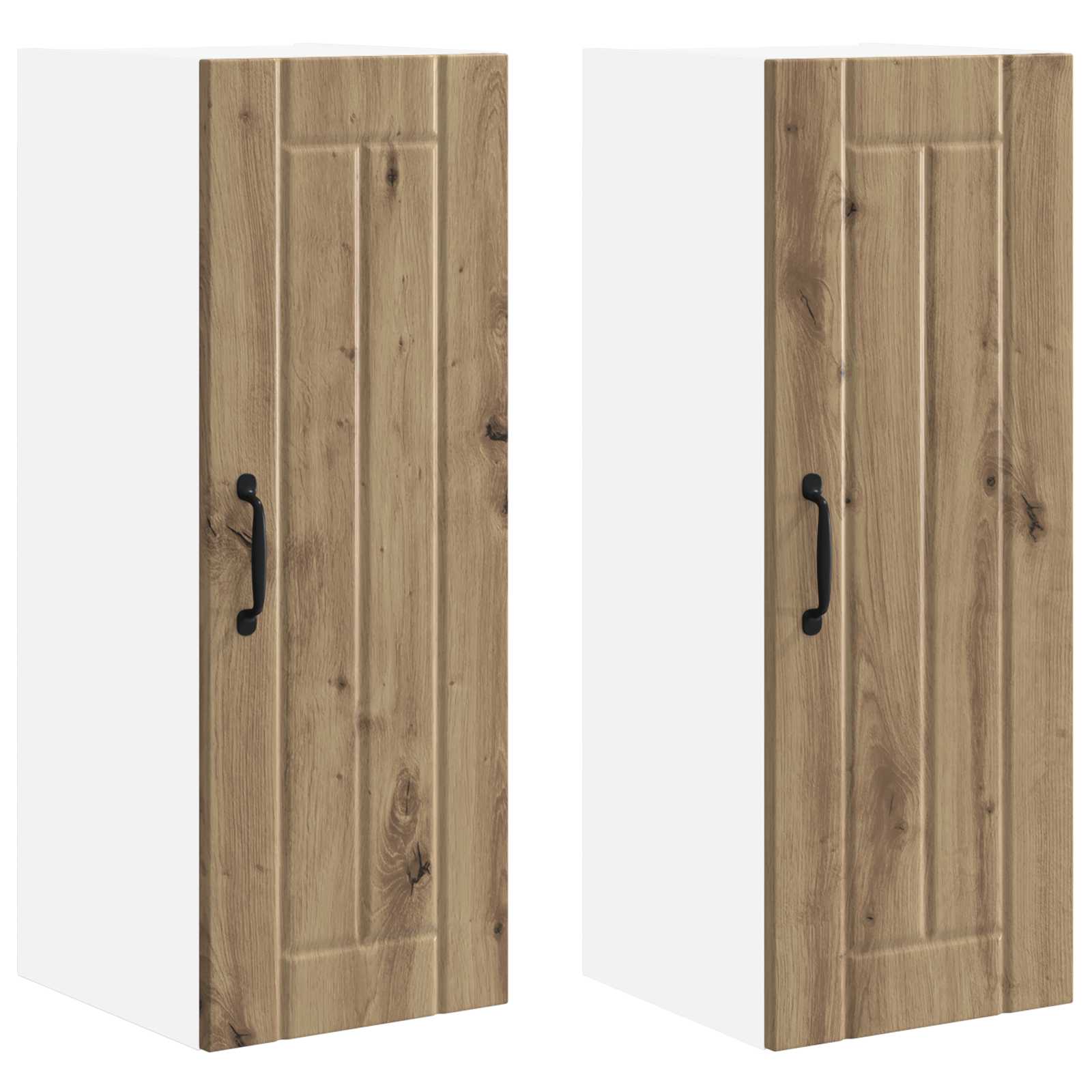 Ormar za Zid Lucca 2 pcs Hrast artisan 30 x 31 x 80 cm