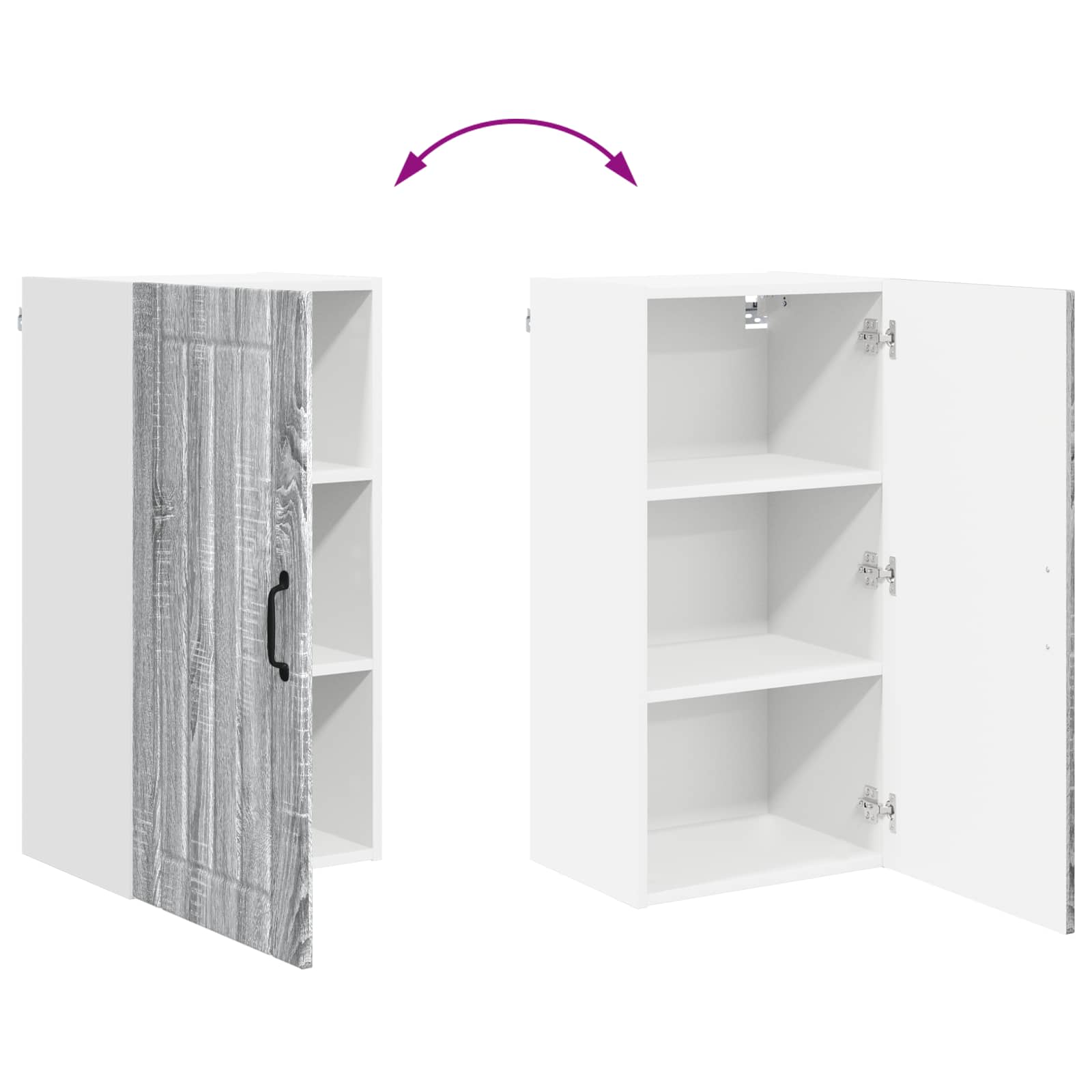 Ormar za Zid Lucca Siva sonoma 40 x 31 x 80 cm