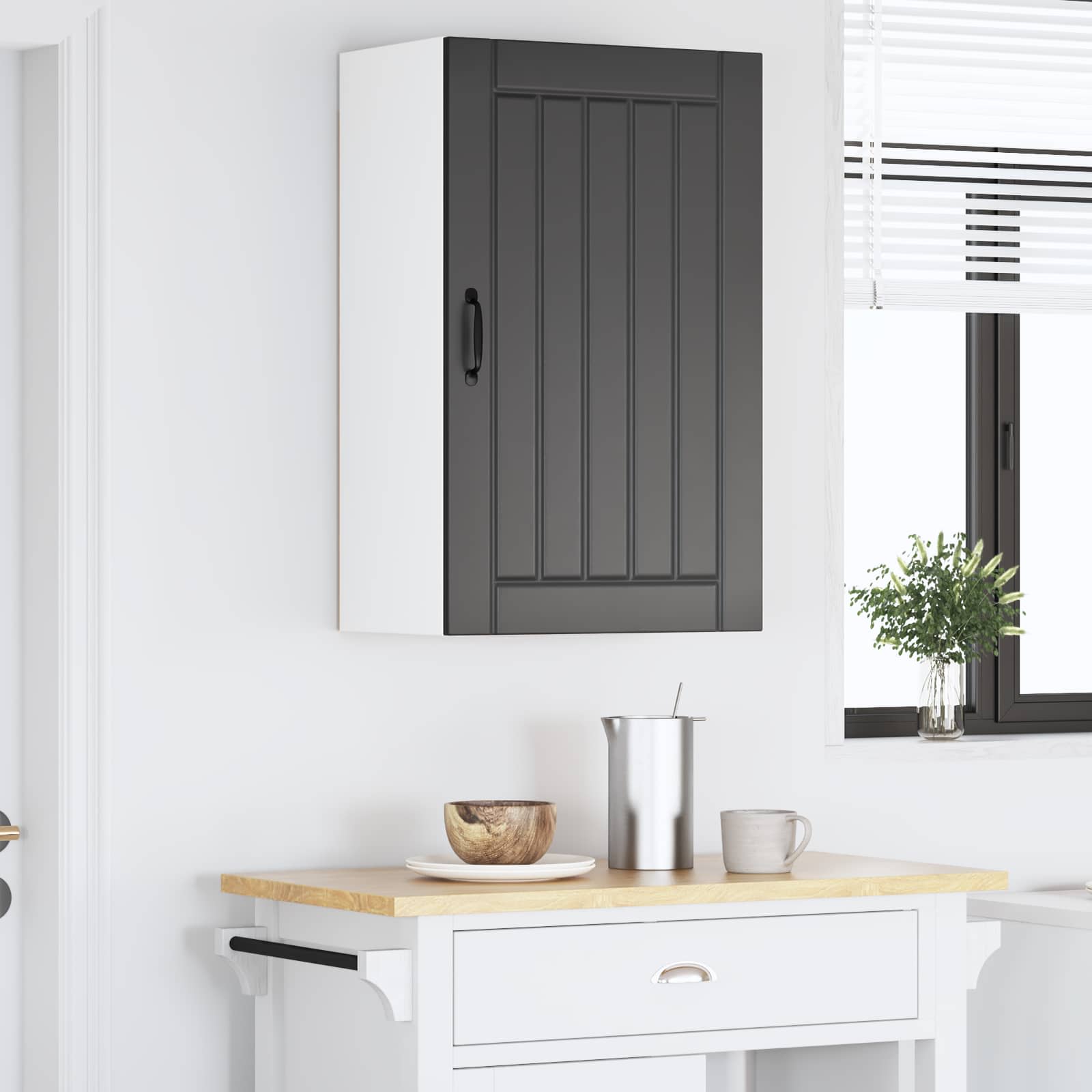 Ormar za Zid Lucca Crna 50 x 31 x 80 cm Konstruirano drvo