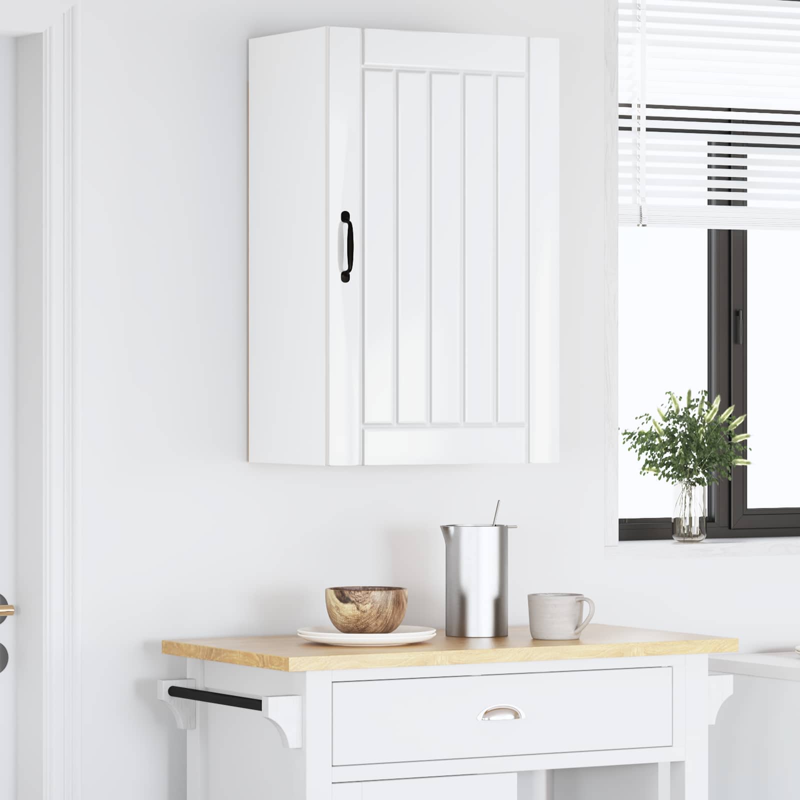 Ormar za Zid Lucca Bijela visokog sjaja 50 x 31 x 80 cm
