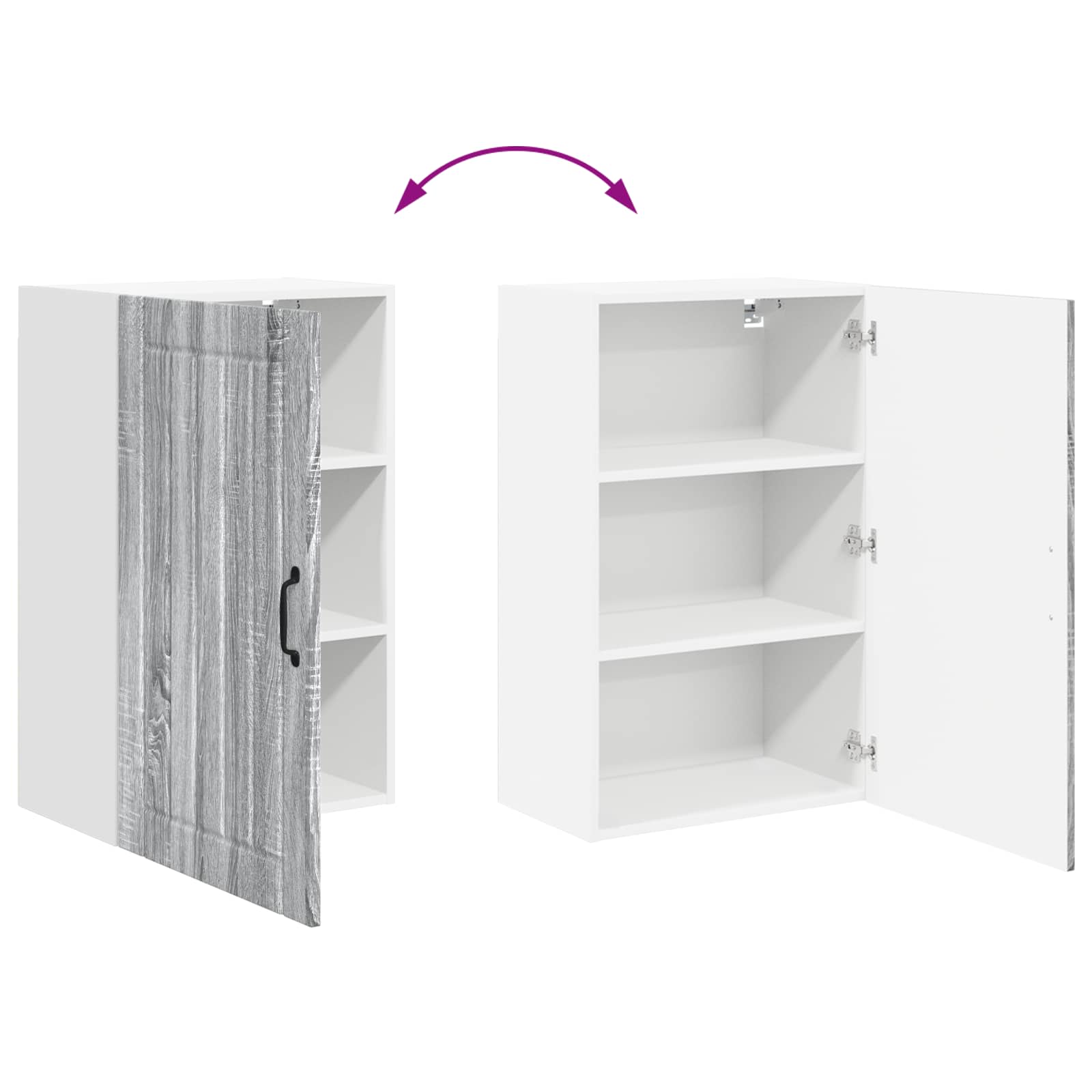 Ormar za Zid Lucca Siva sonoma 50 x 31 x 80 cm