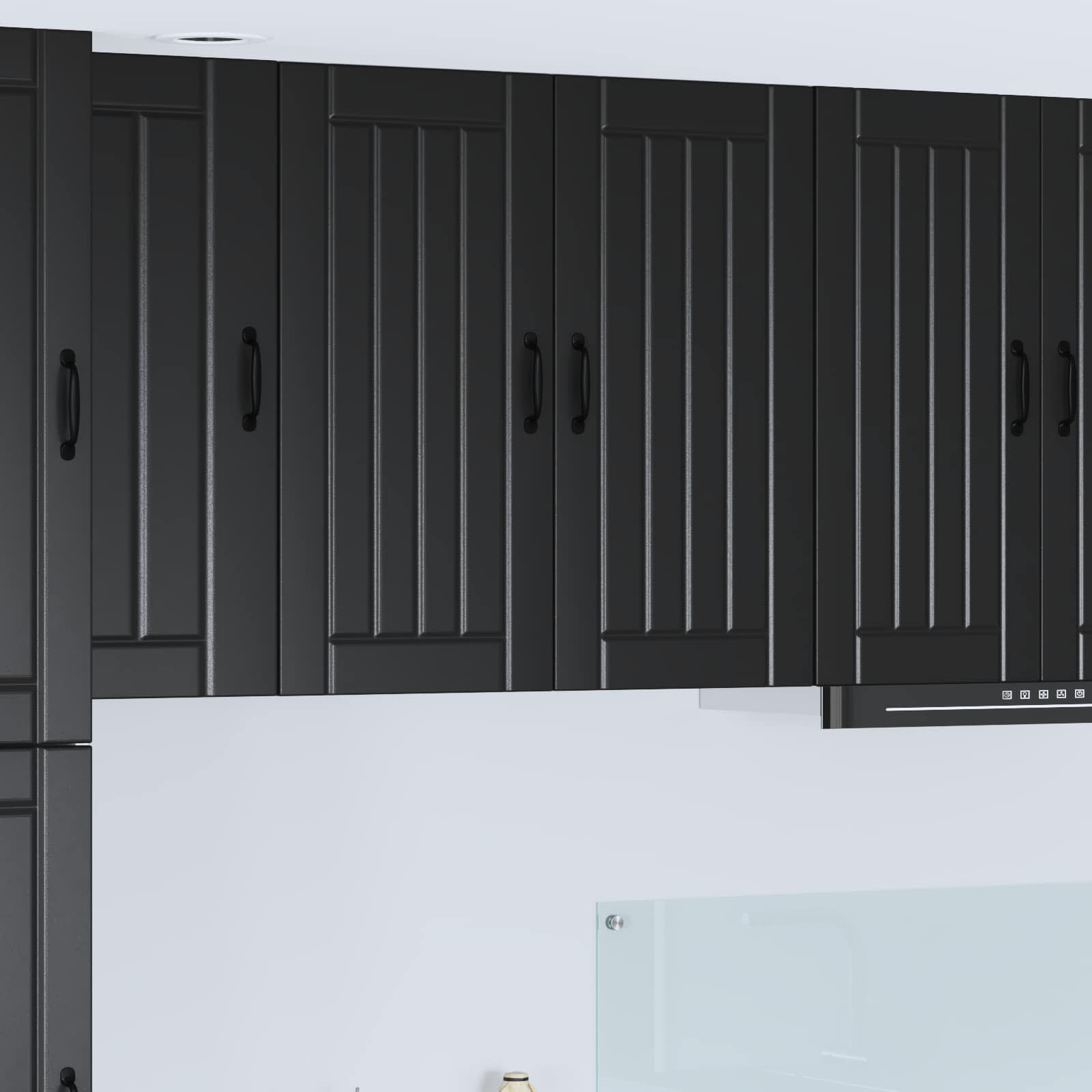 Ormar za Zid Lucca Crna 80 x 31 x 80 cm Konstruirano drvo