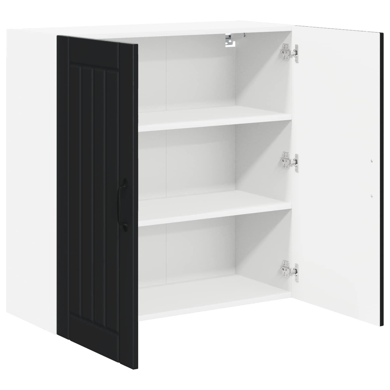 Ormar za Zid Lucca Crna 80 x 31 x 80 cm Konstruirano drvo