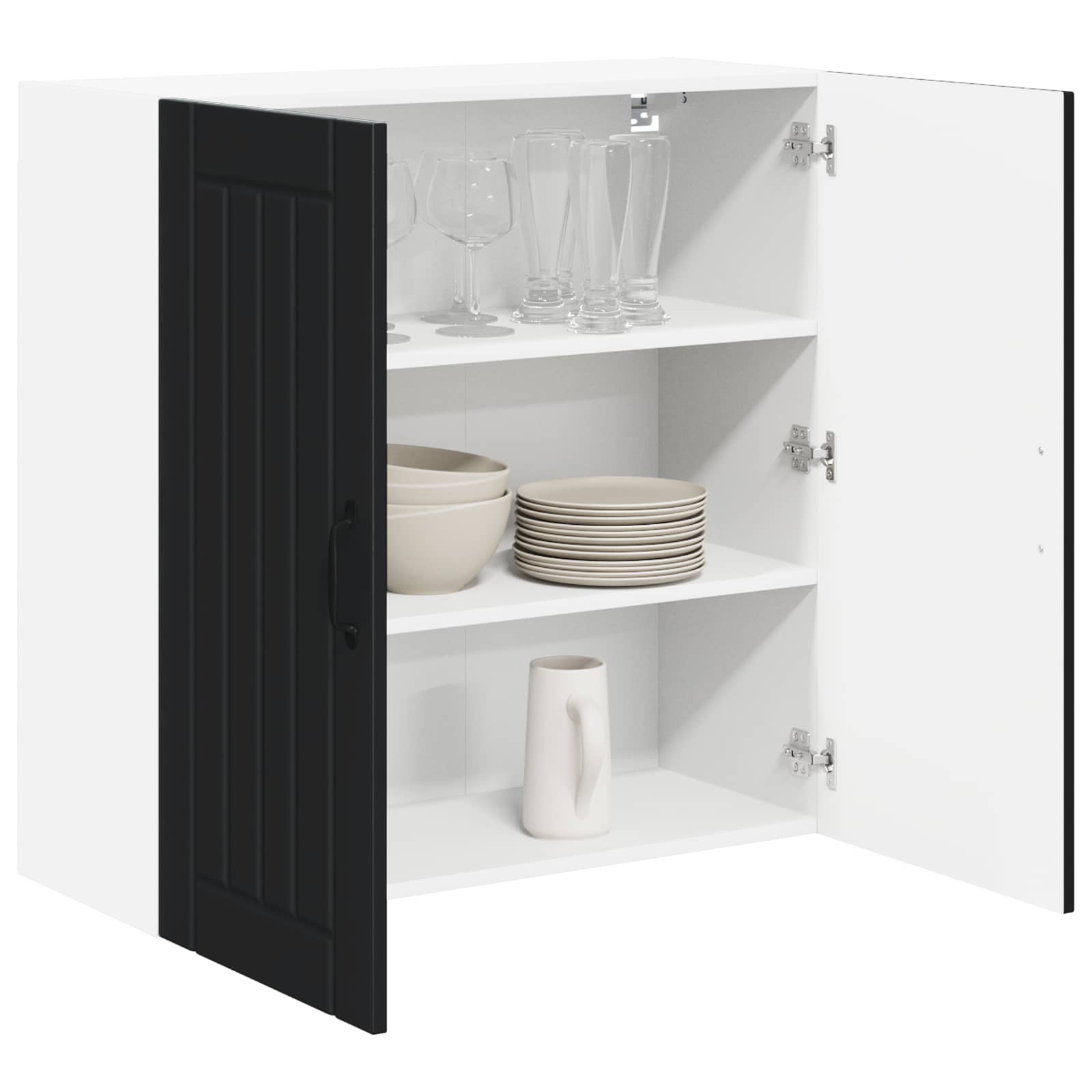 Ormar za Zid Lucca Crna 80 x 31 x 80 cm Konstruirano drvo