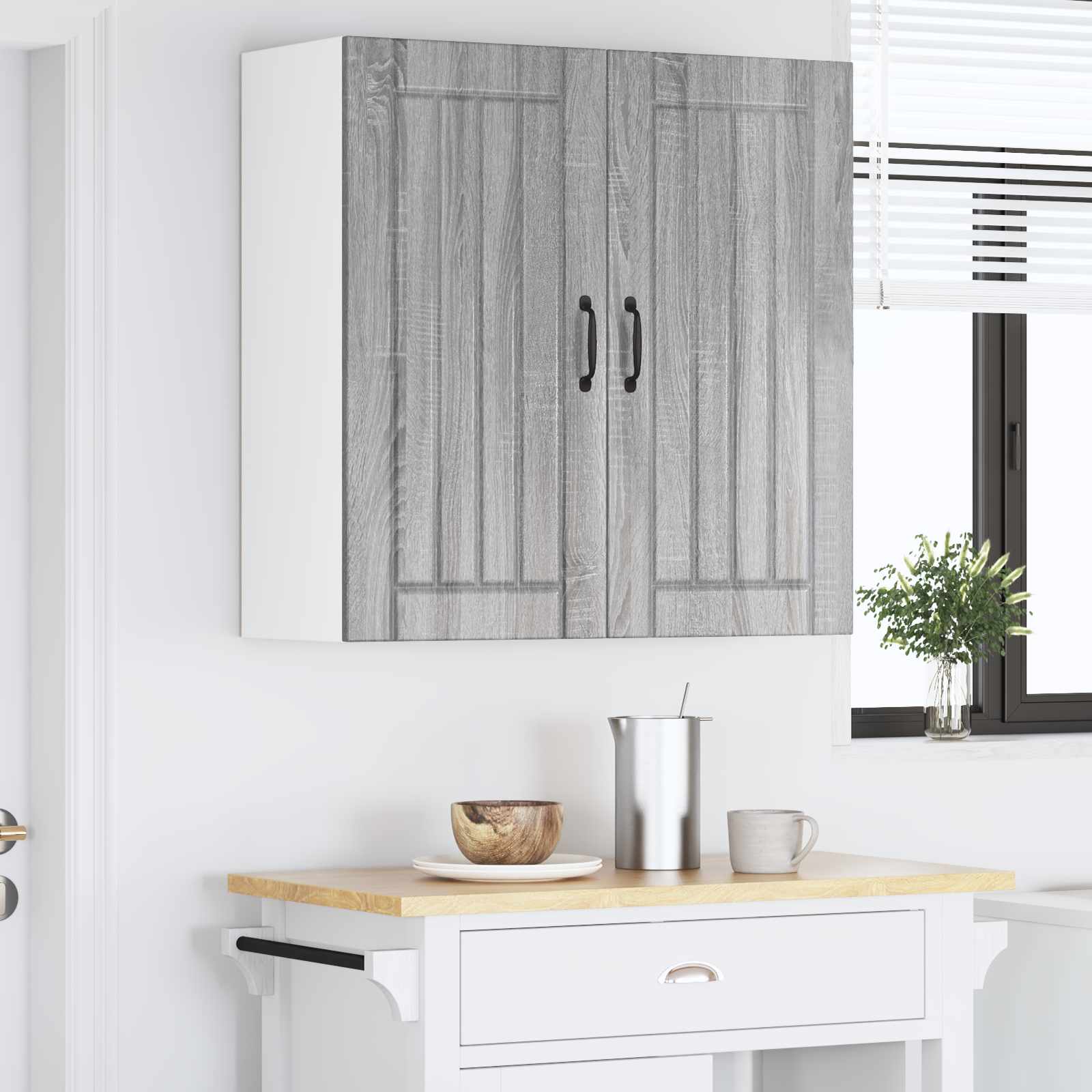 Ormar za Zid Lucca Siva sonoma 80 x 31 x 80 cm