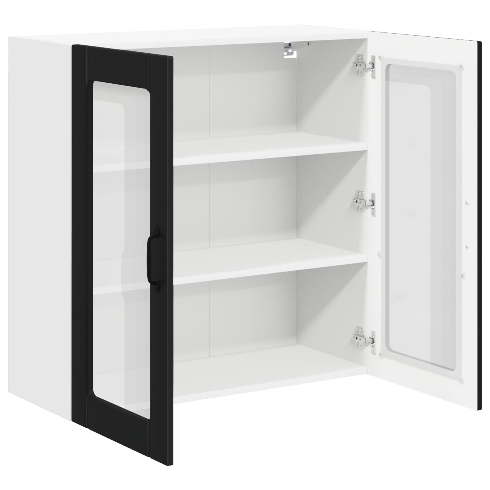 Zidni stakleni ormarić Lucca Crna 80 x 31 x 80 cm