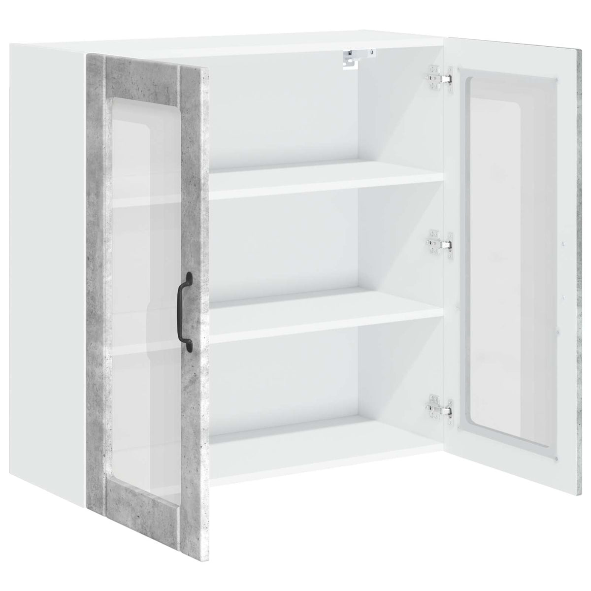 Zidni stakleni ormarić Lucca Betonska siva 80 x 31 x 80 cm