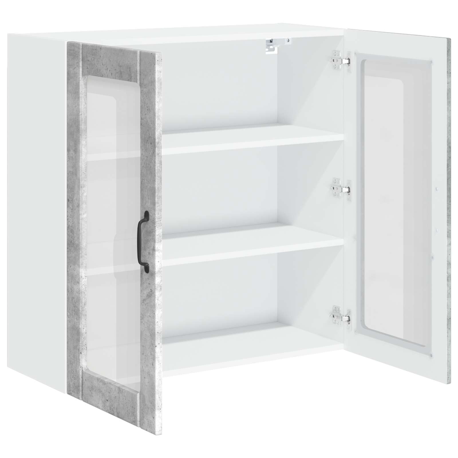 Zidni stakleni ormarić Lucca Betonska siva 80 x 31 x 80 cm