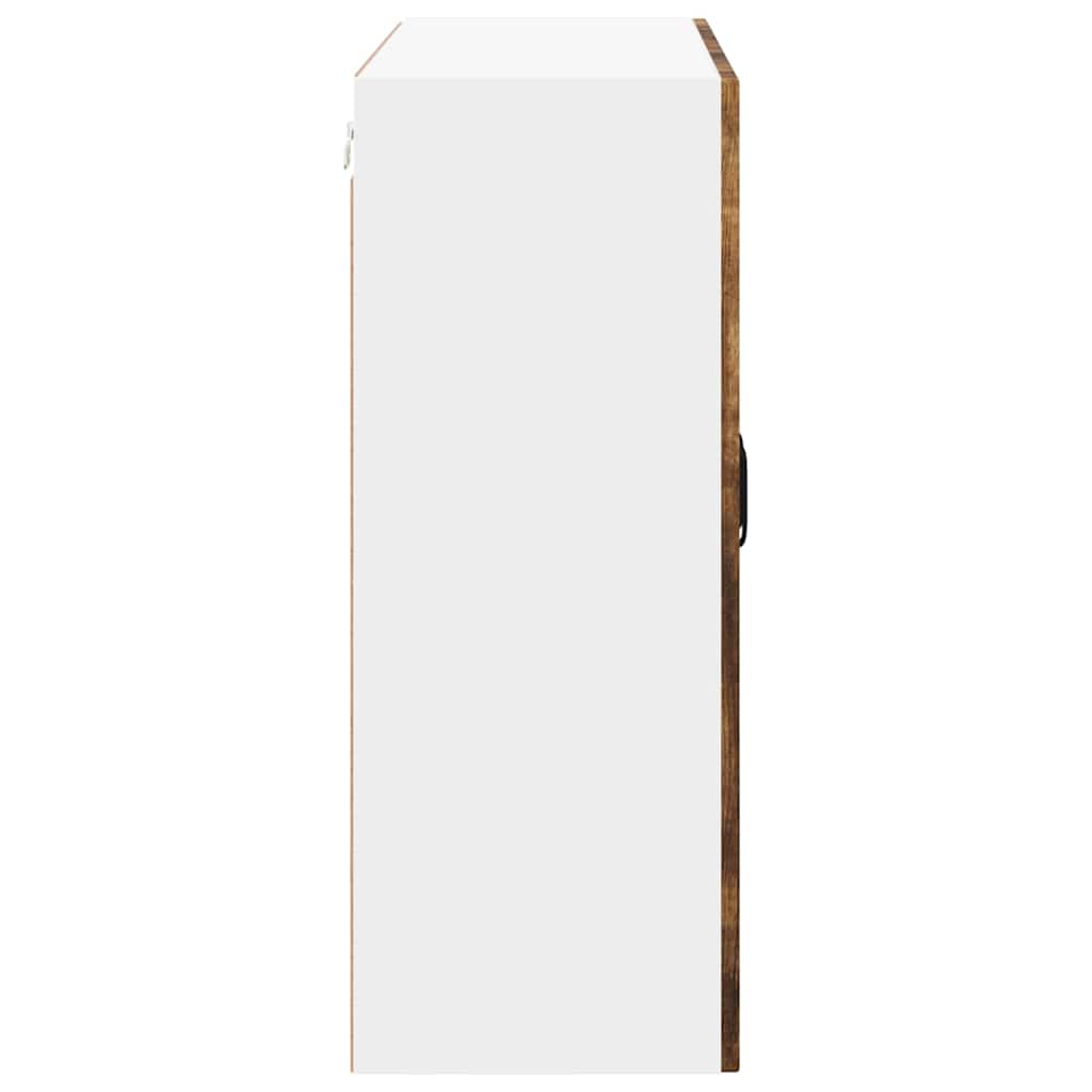 Zidni stakleni ormarić Lucca Dimljeni hrast 80 x 31 x 80 cm