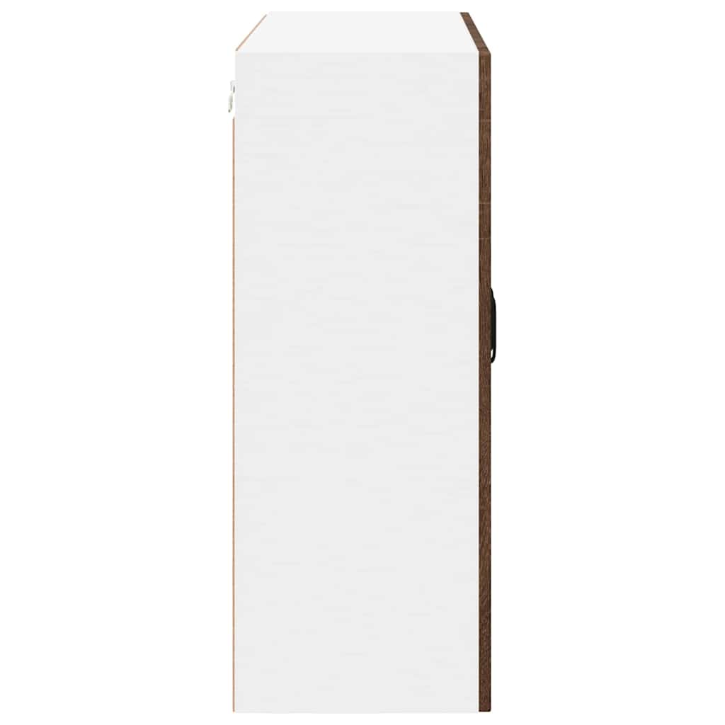 Zidni stakleni ormarić Lucca Smeđi hrast 80 x 31 x 80 cm