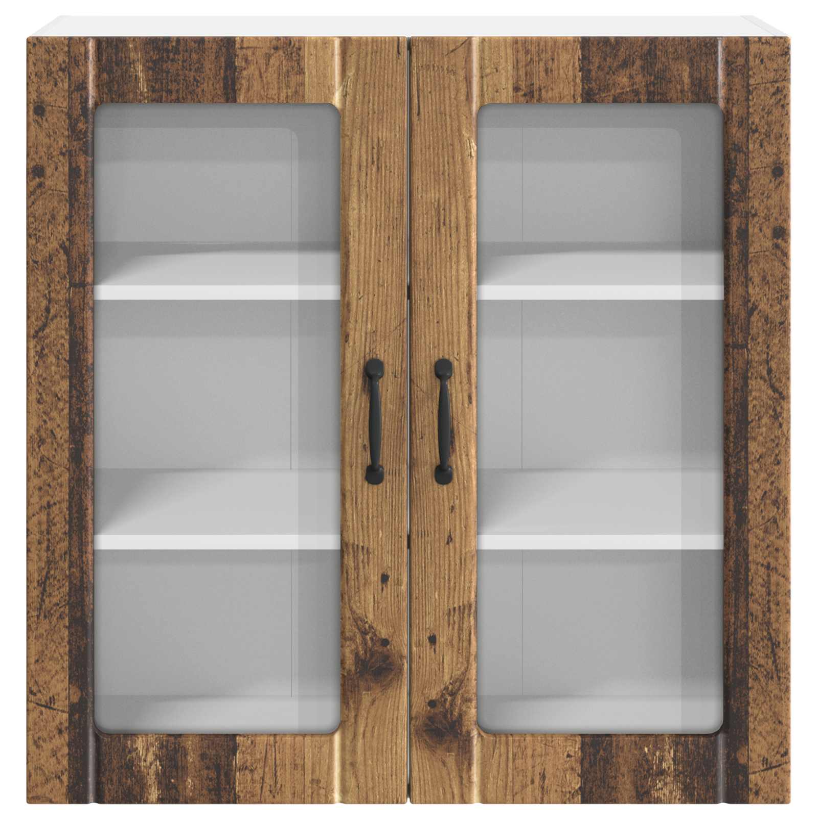 Zidni stakleni ormarić Lucca Staro drvo 80 x 31 x 80 cm