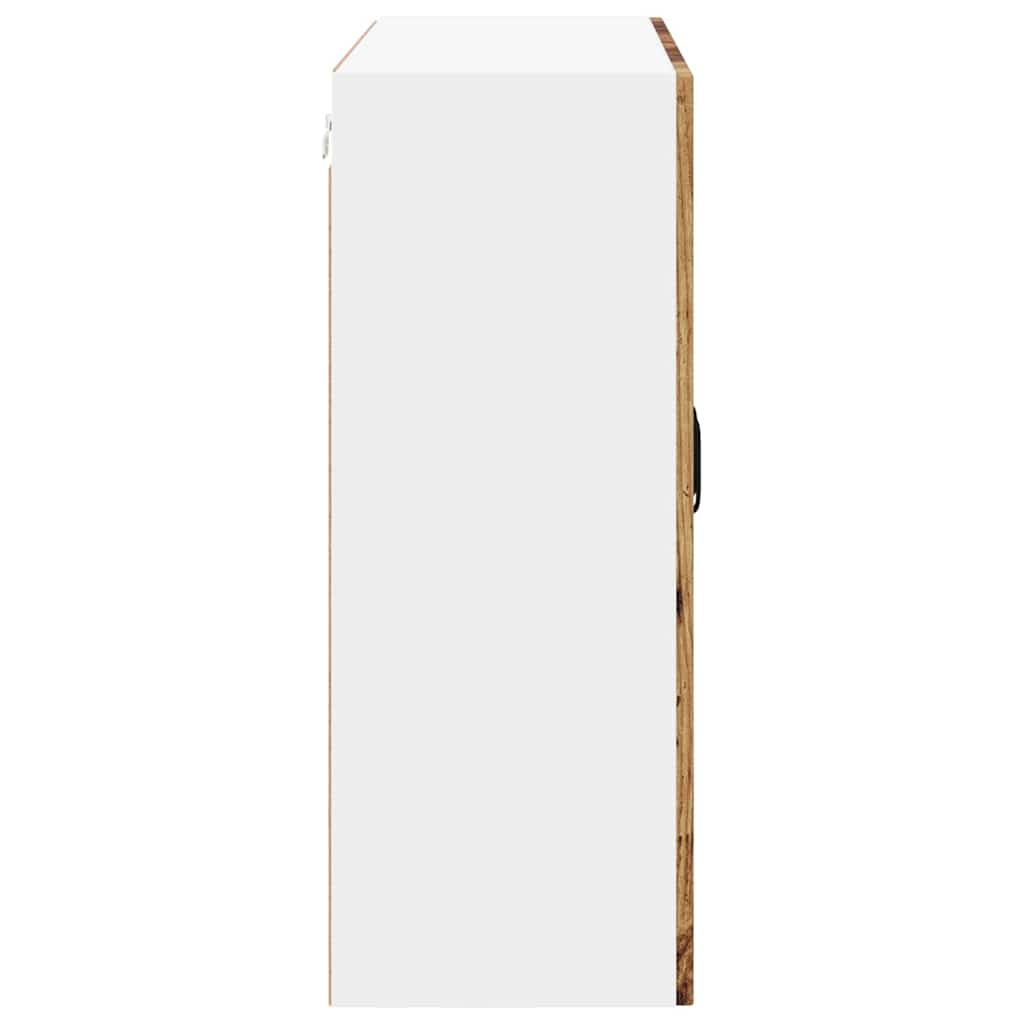 Zidni stakleni ormarić Lucca Staro drvo 80 x 31 x 80 cm