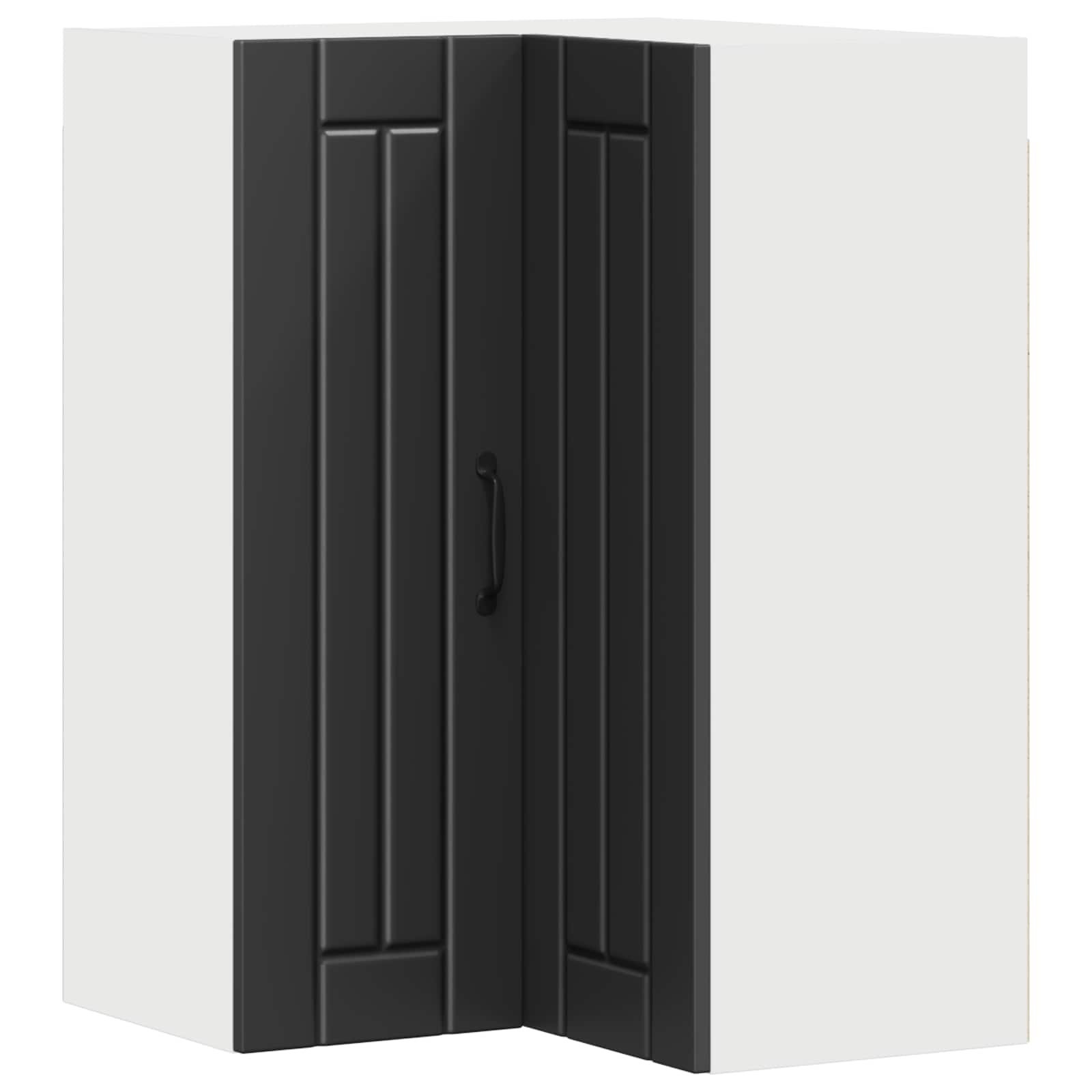 Zidni kutni ormar Lucca Crna 57 x 57 x 80 cm Konstruirano drvo
