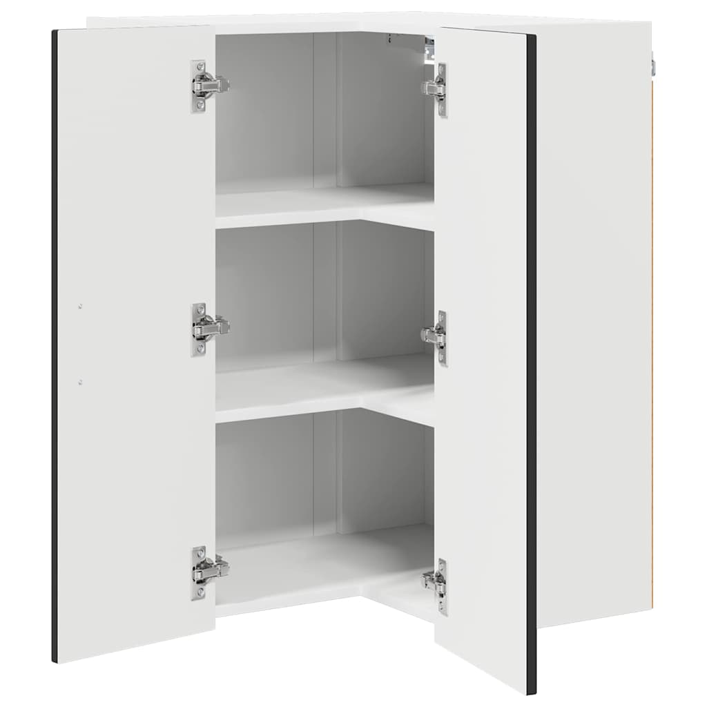 Zidni kutni ormar Lucca Crna 57 x 57 x 80 cm Konstruirano drvo