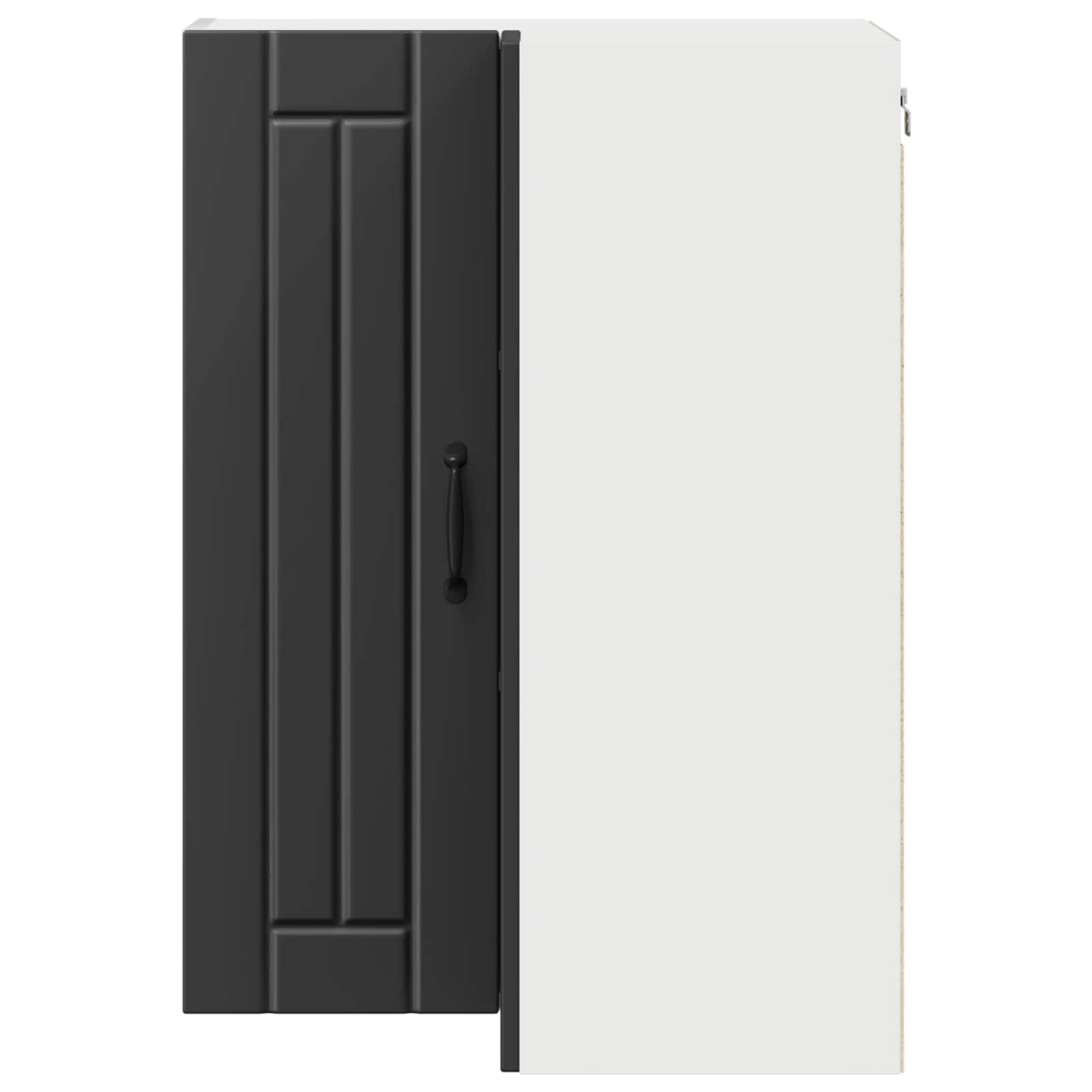 Zidni kutni ormar Lucca Crna 57 x 57 x 80 cm Konstruirano drvo