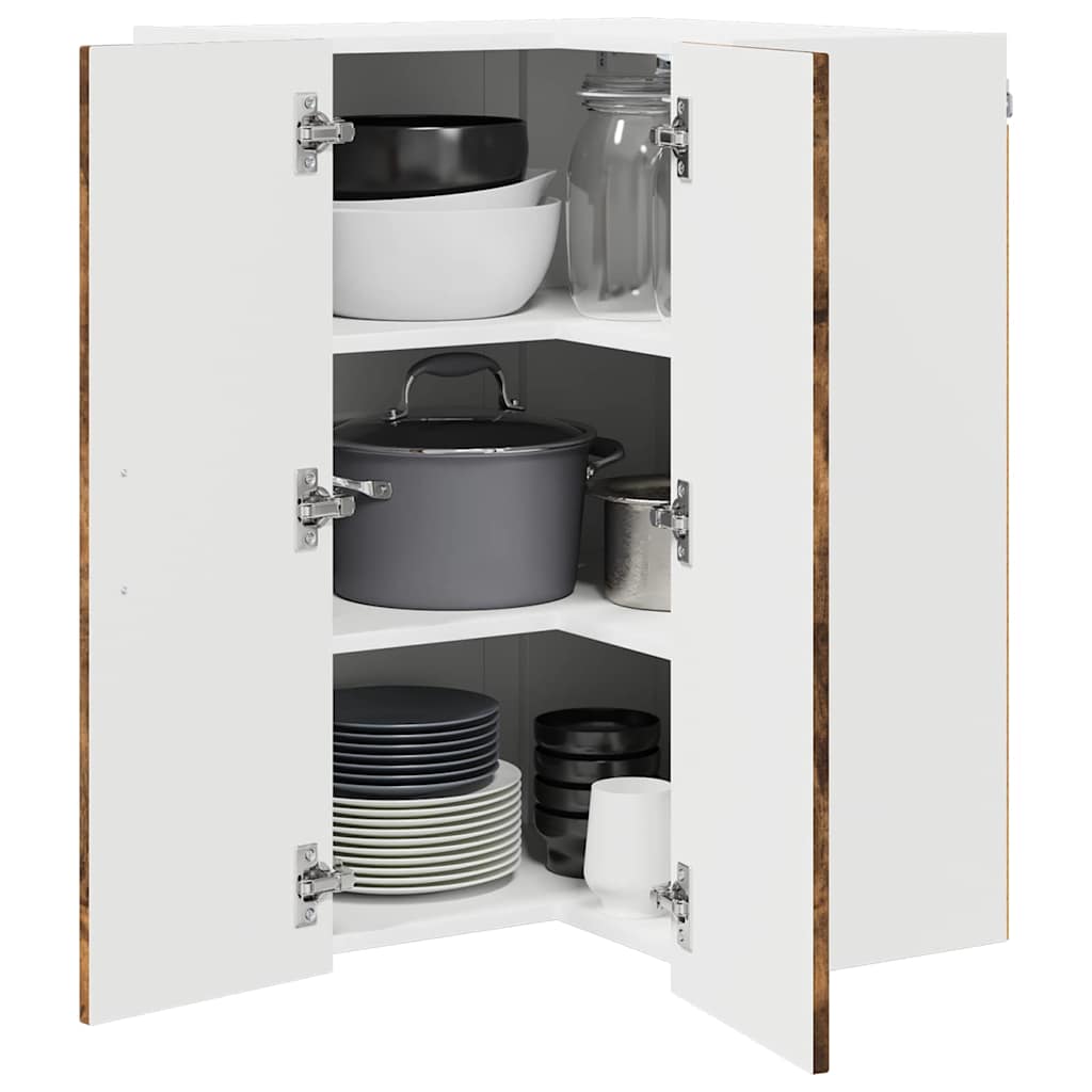 Zidni kutni ormar Lucca Dimljeni hrast 57 x 57 x 80 cm