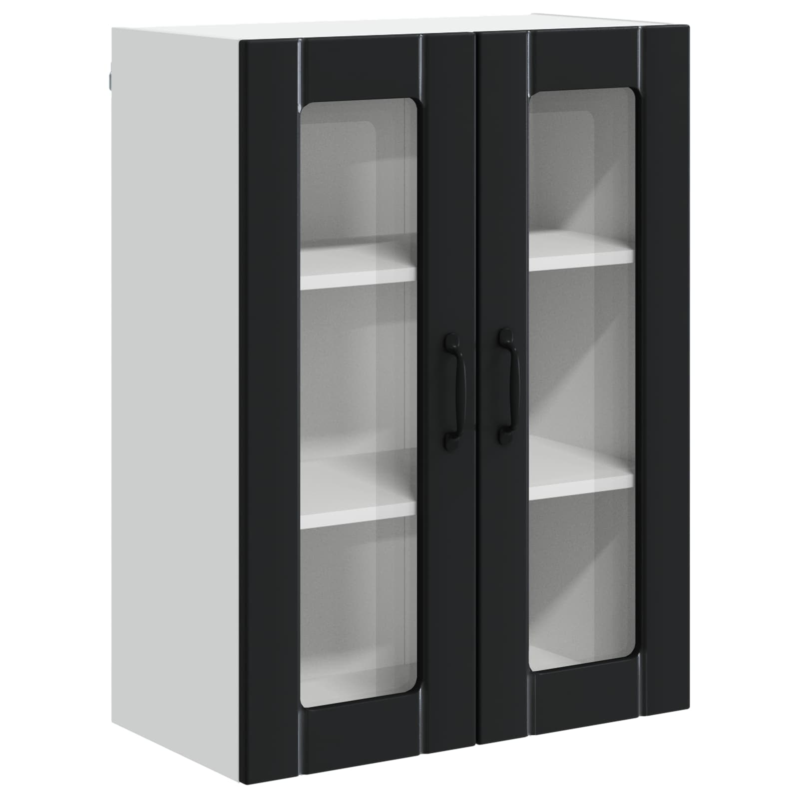 Zidni stakleni ormarić Lucca Crna 60 x 31 x 80 cm