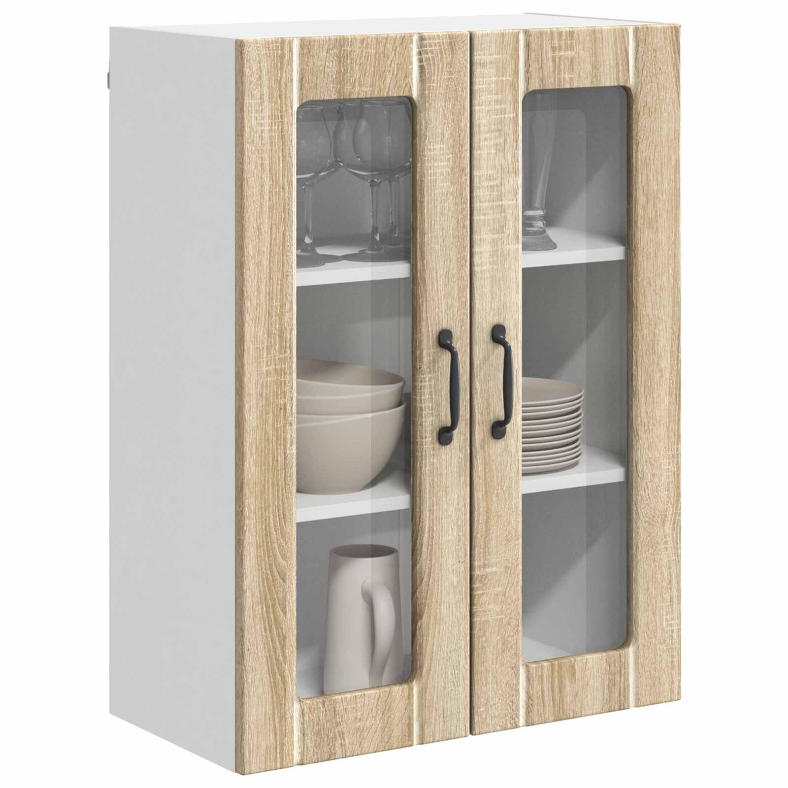 Zidni stakleni ormarić Lucca Hrast sonoma 60 x 31 x 80 cm