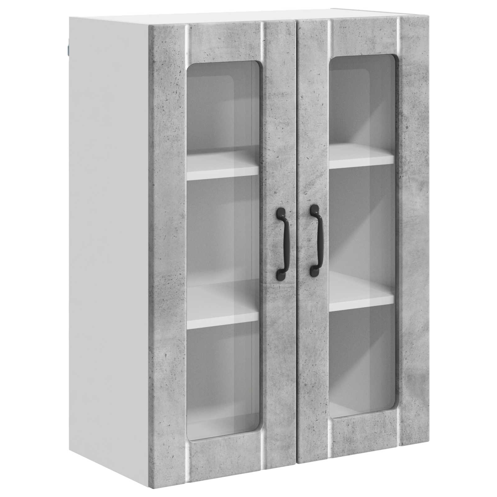 Zidni stakleni ormarić Lucca Betonska siva 60 x 31 x 80 cm