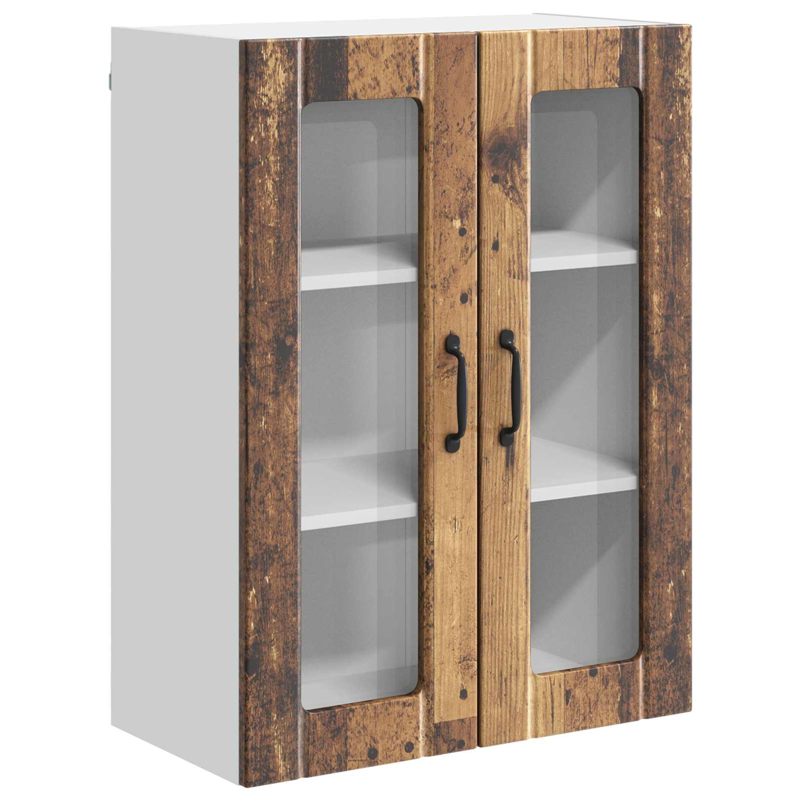 Zidni stakleni ormarić Lucca Staro drvo 60 x 31 x 80 cm