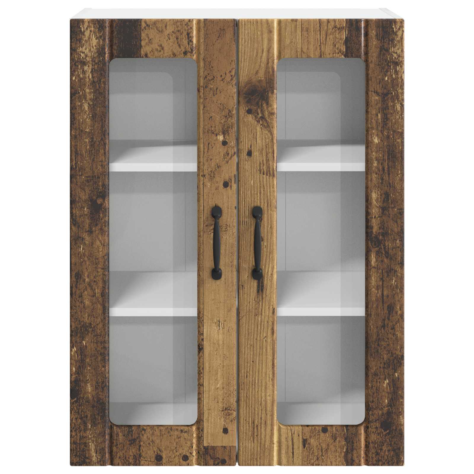 Zidni stakleni ormarić Lucca Staro drvo 60 x 31 x 80 cm