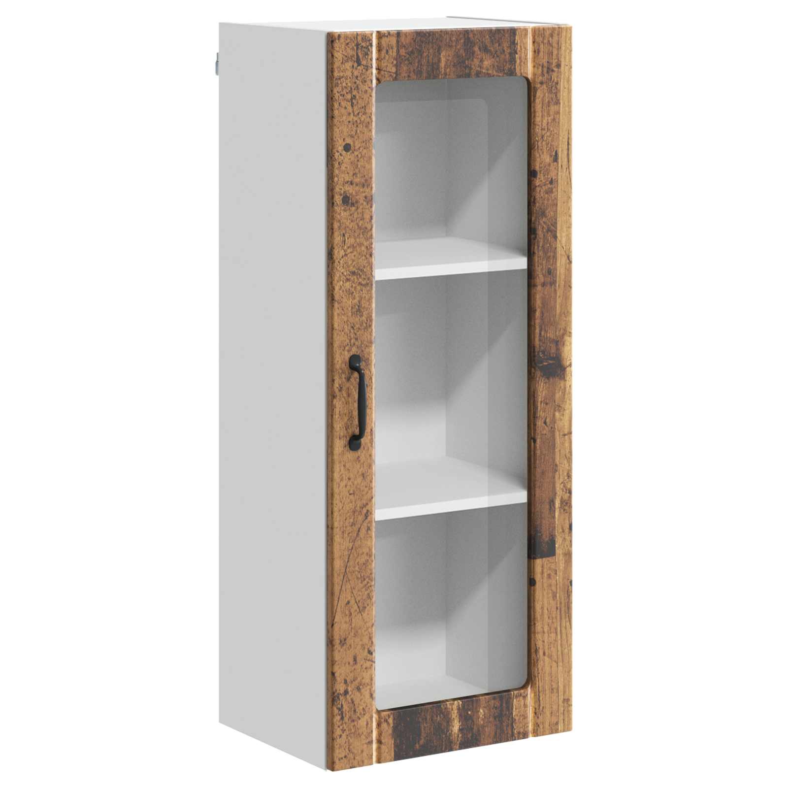 Zidni stakleni ormarić Lucca Staro drvo 40 x 31 x 100 cm