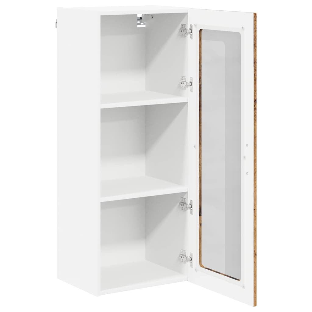 Zidni stakleni ormarić Lucca Staro drvo 40 x 31 x 100 cm