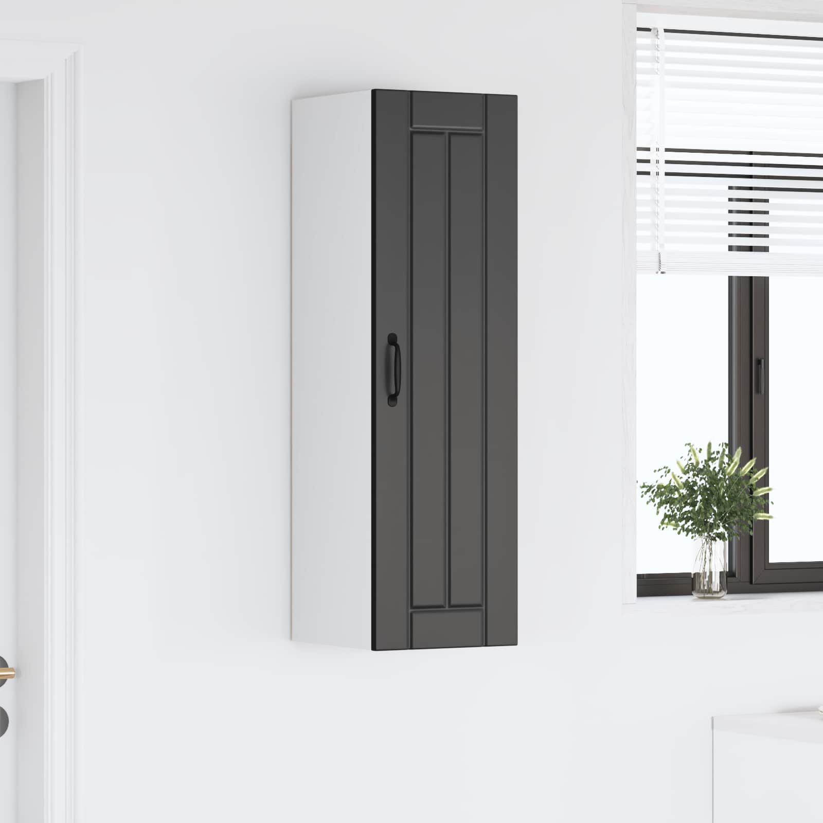 Ormar za Zid Lucca Crna 30 x 31 x 100 cm Konstruirano drvo