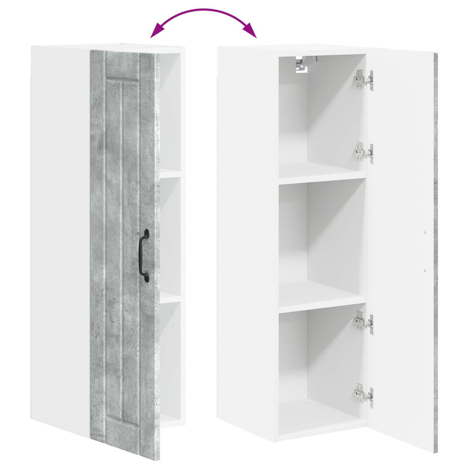 Ormar za Zid Lucca Betonska siva 30 x 31 x 100 cm
